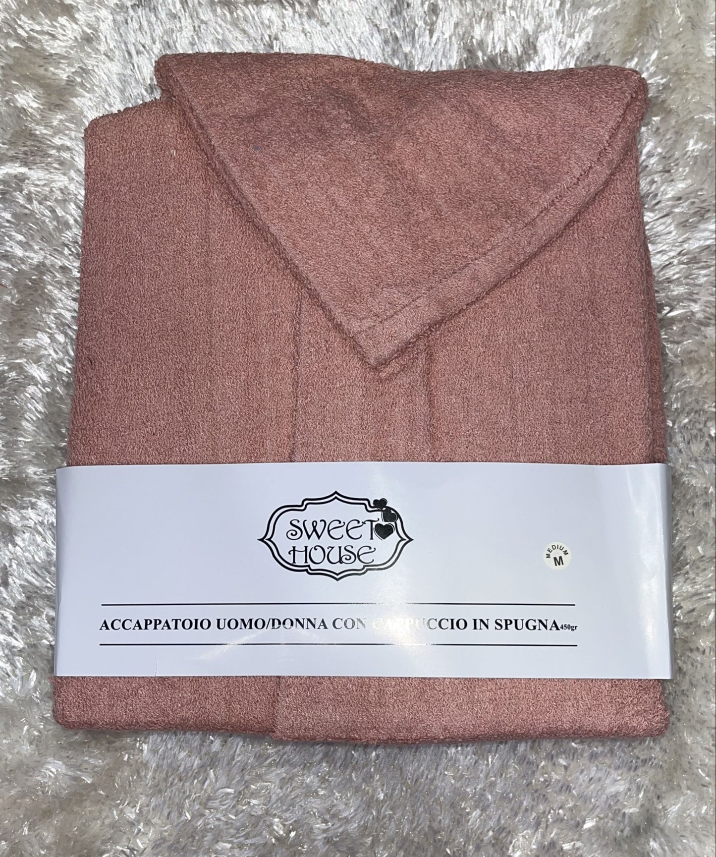 Accappatoio donna spugna con cappuccio e cinta