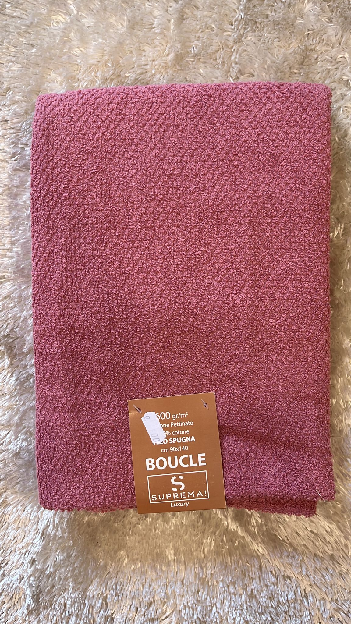 Telo doccia spugna In cotone pettinato 100% cotone 600gr 90x140