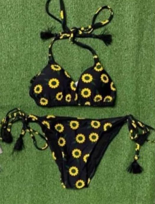 costume margherita a triangolo con coppa estraibile con slip con laccetti regolabili