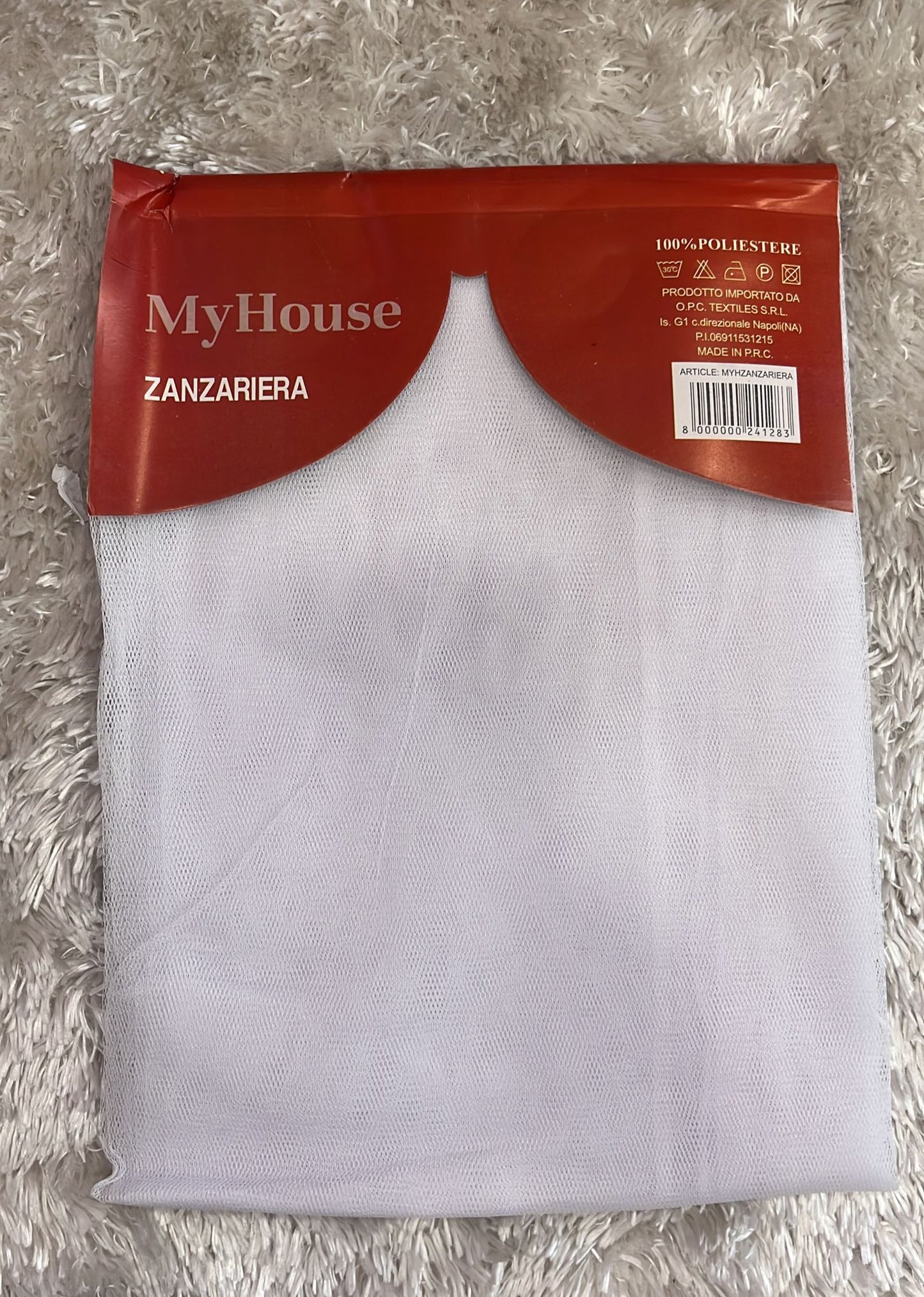 Zanzariera con anelli in plastica 150x250cm