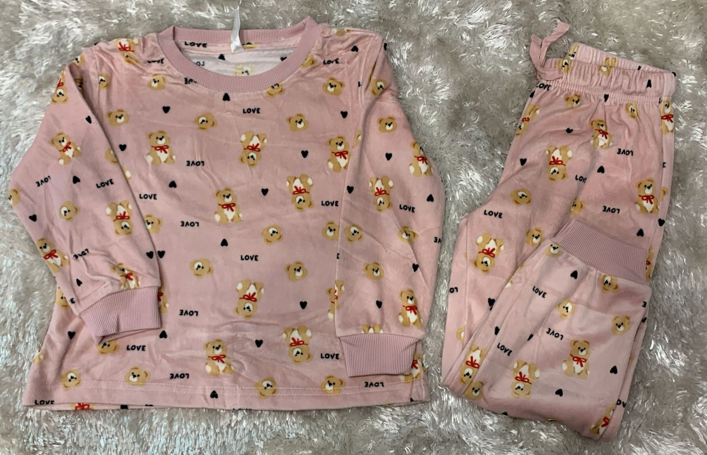 pigiama bimba in ciniglia super caldo super comodo fantasia teddy love