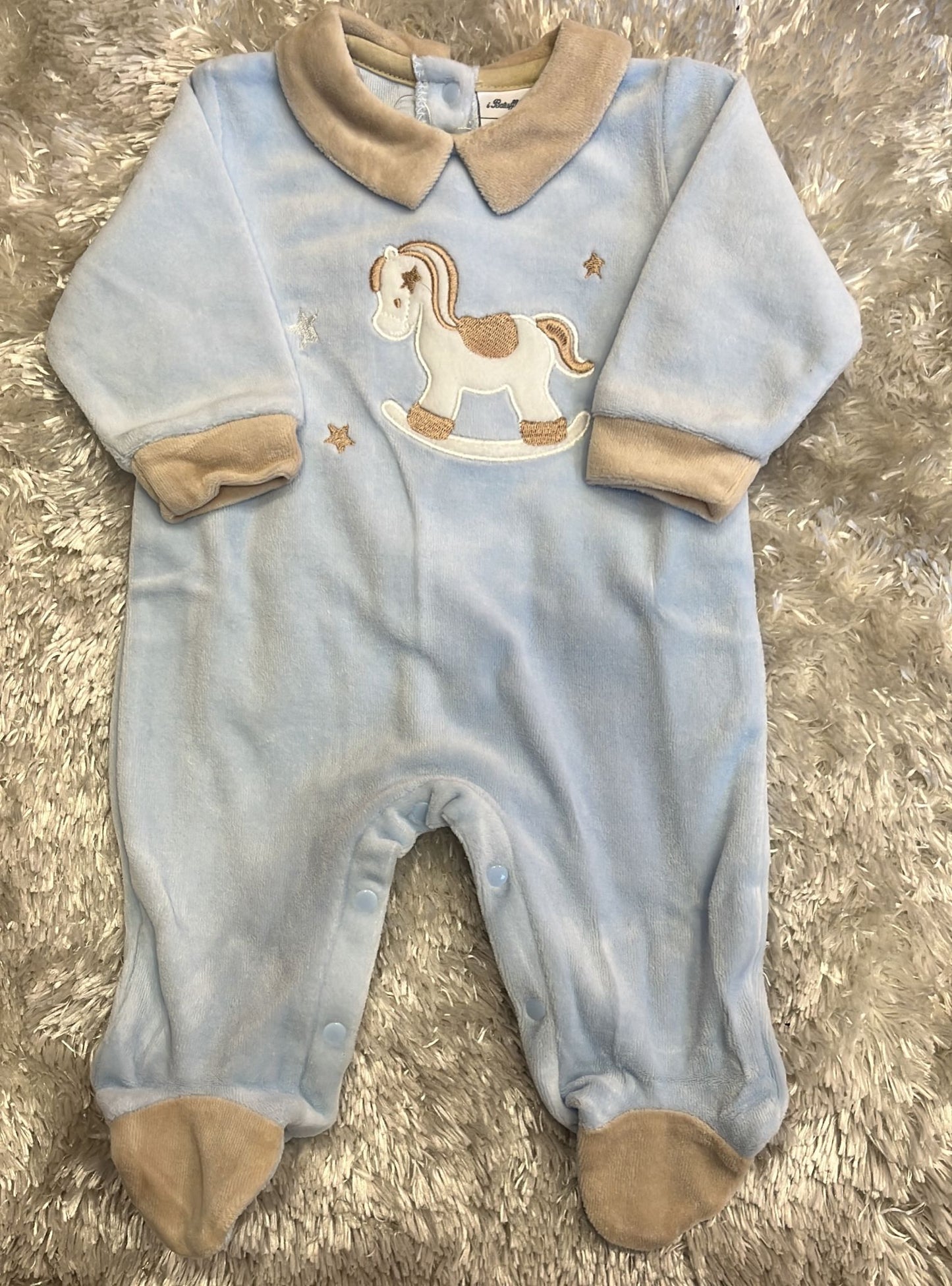 Tutina in ciniglia Neonato scatolato Panna