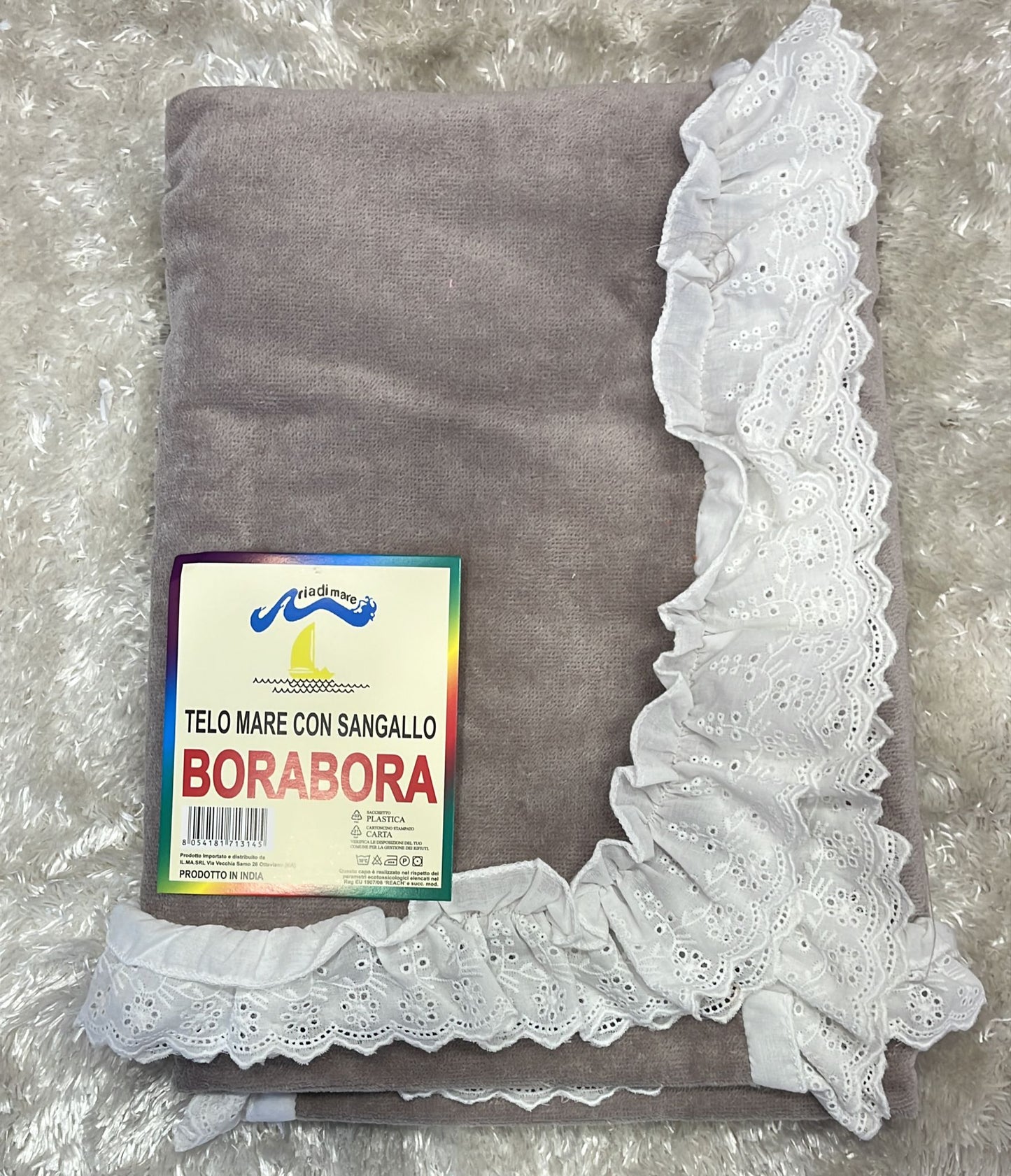 Telo mare pizzo sangallo 90x170cm