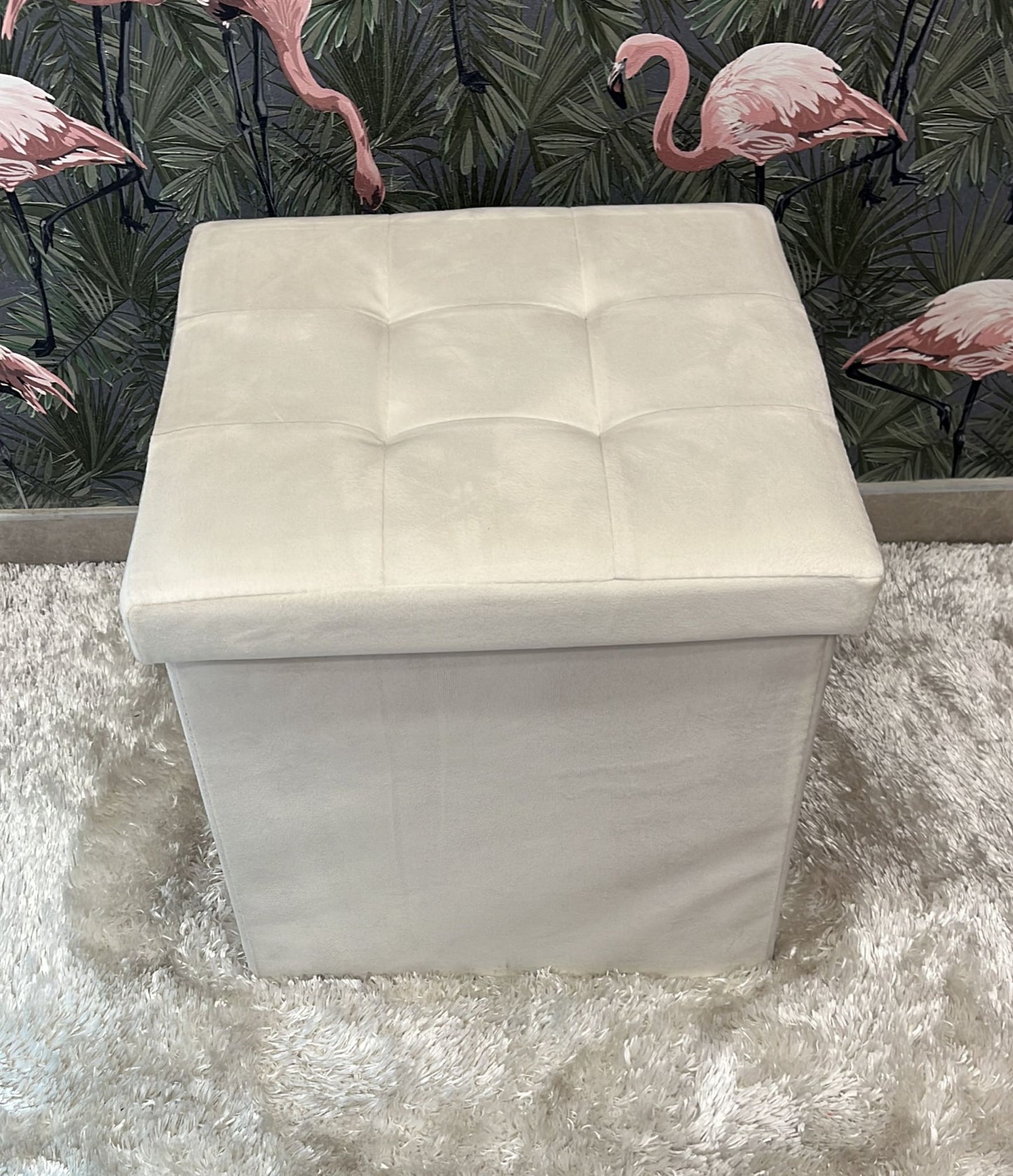 Pouf capiente, pieghevole resistente quadrato Altezza 38 Larghezza 38