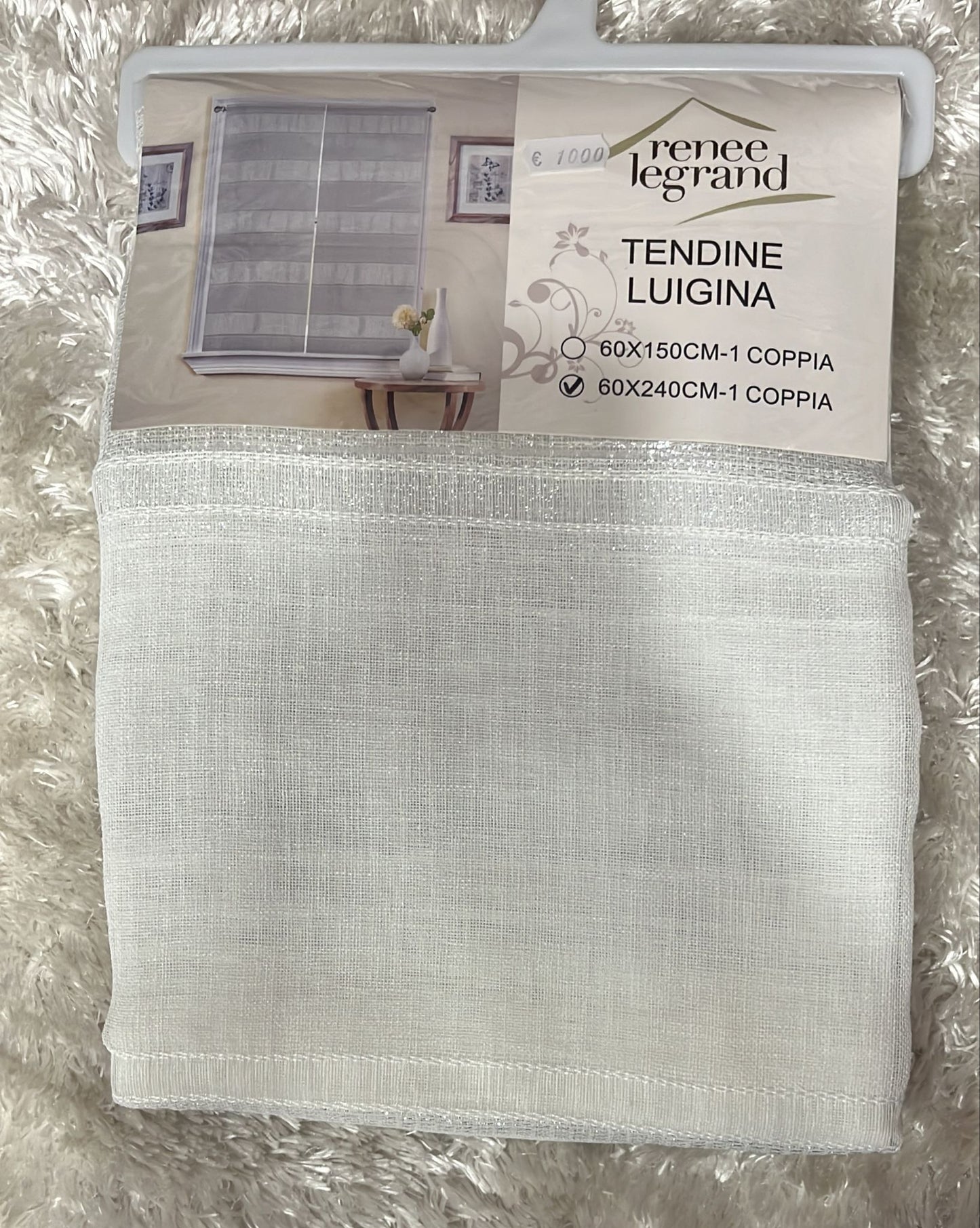 Coppia di tendine Luigina Velata 60x240cm