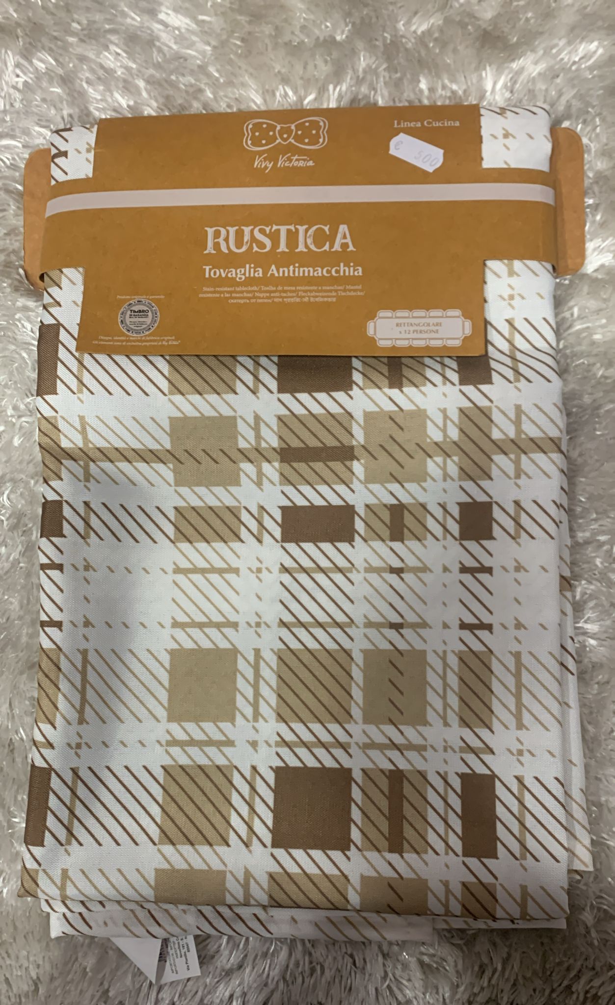 Tovaglia antimacchia rettangolare X12 Fantasia Quadretti