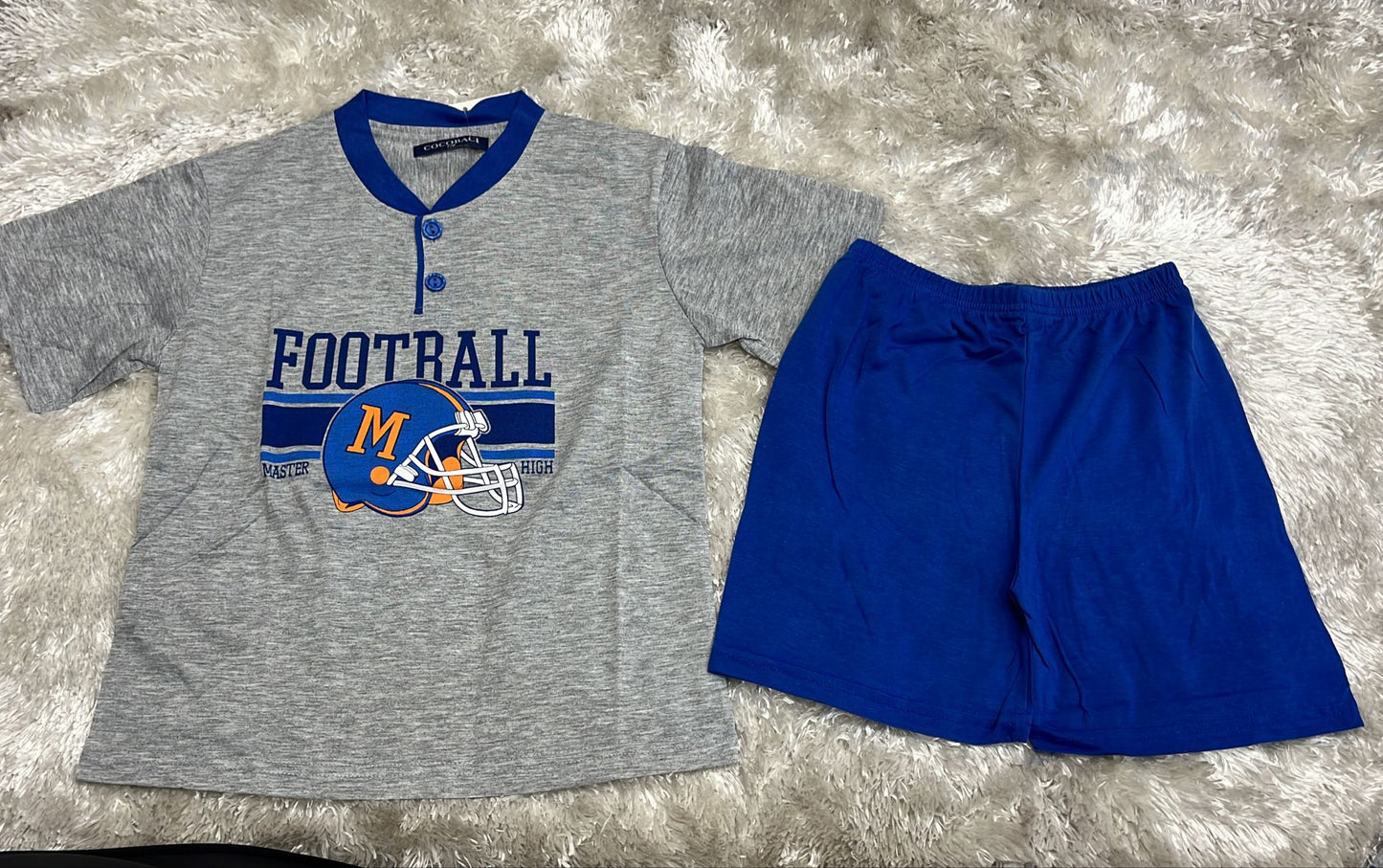 Pigiama bimbo mezza manica e pantaloncino Football
