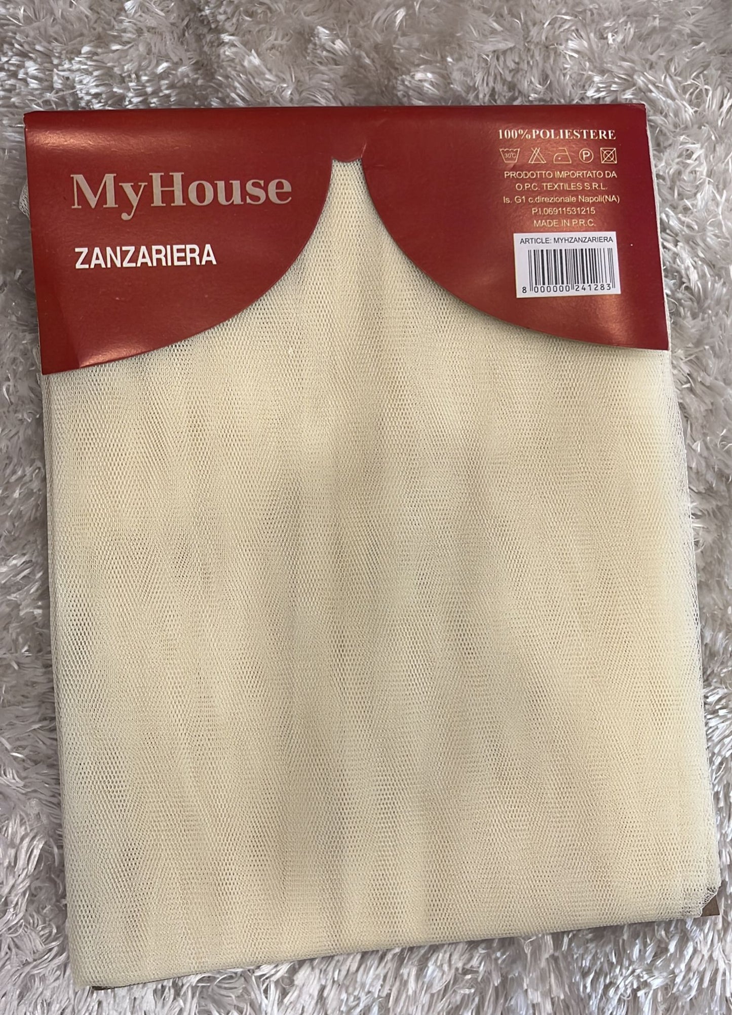 Zanzariera con anelli in plastica 150x250cm