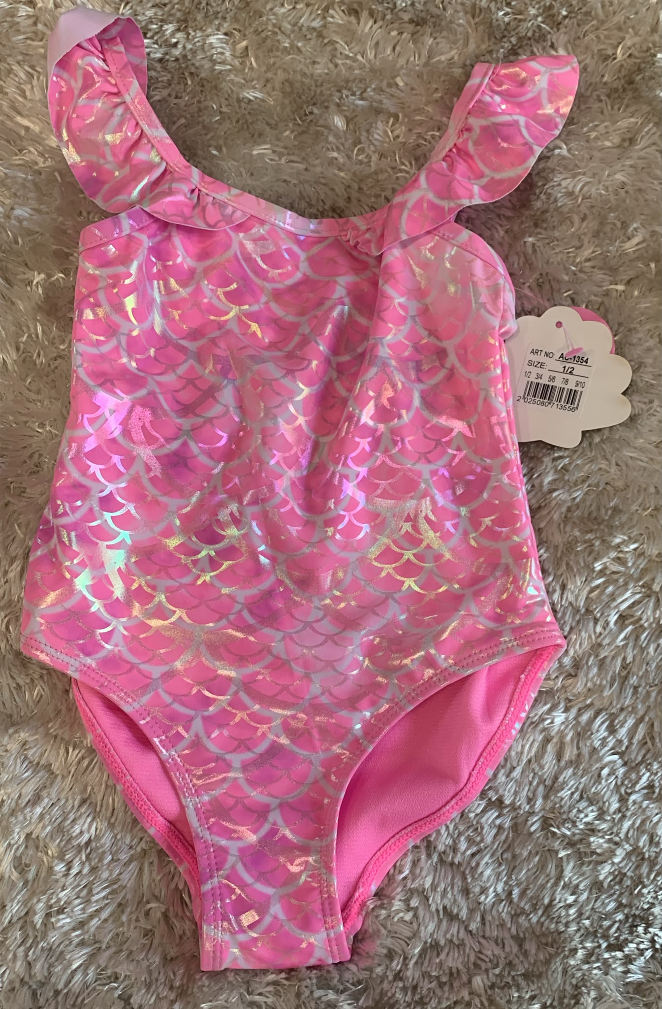 costume bimba pezzo intero fantasia sirena ( l'articolo non può essere cambiato )