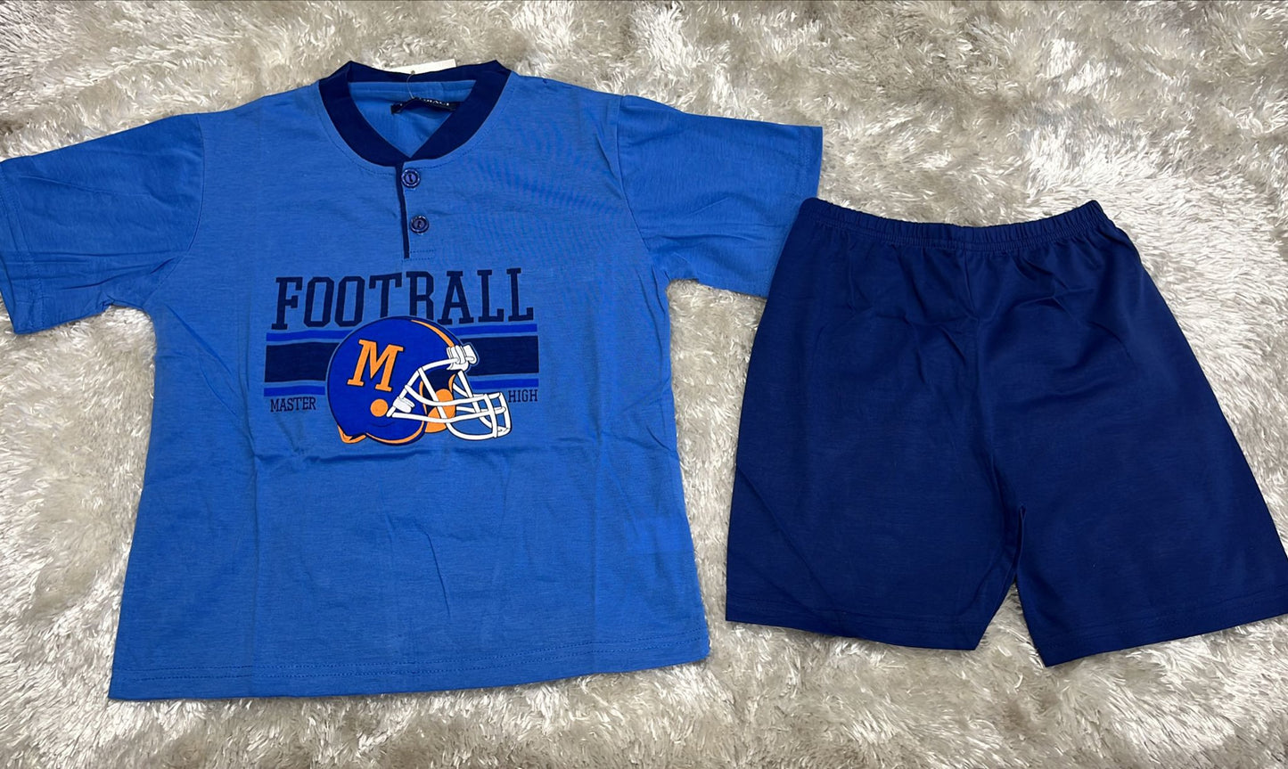 Pigiama bimbo mezza manica e pantaloncino Football