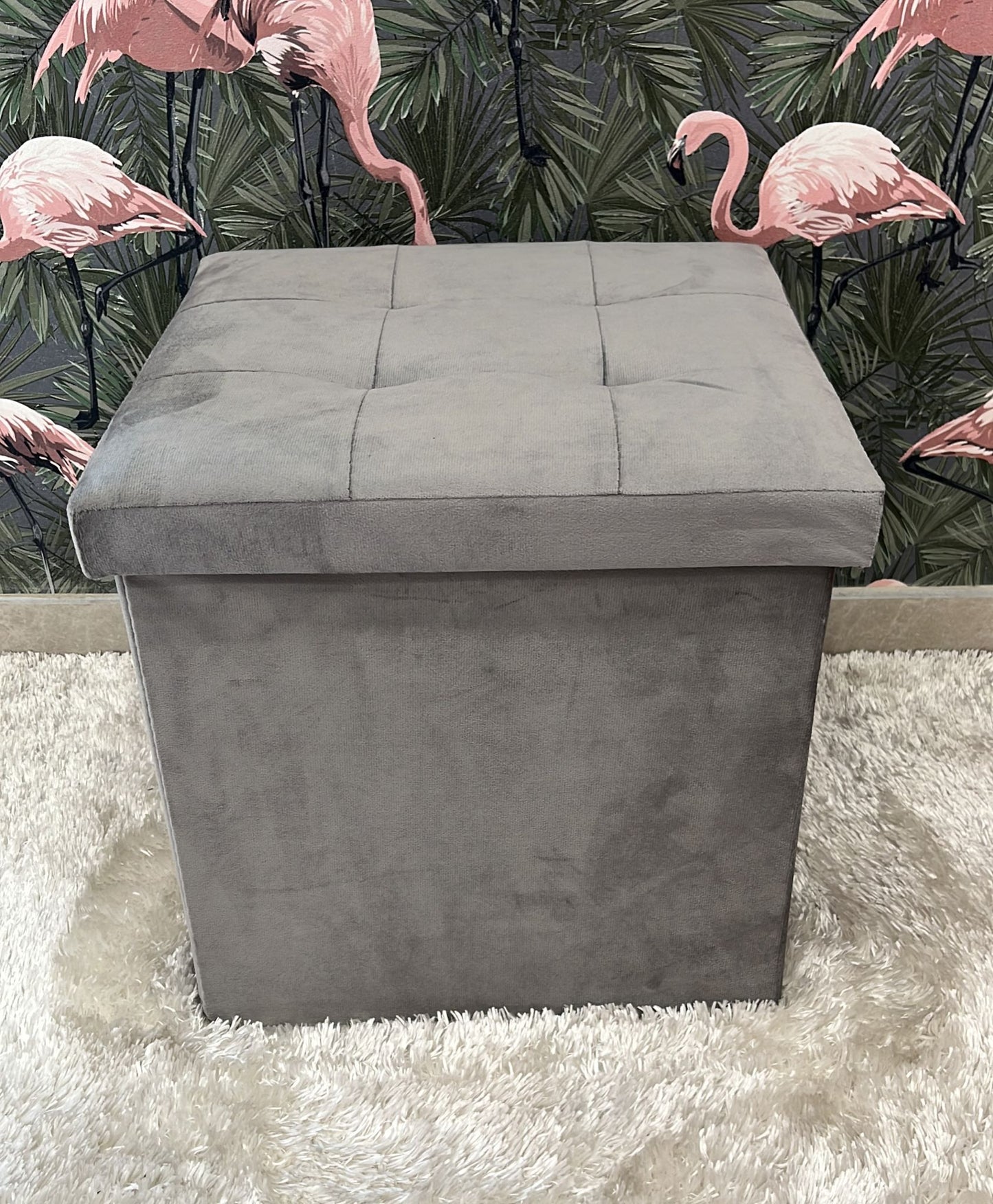Pouf capiente, pieghevole resistente quadrato Altezza 38 Larghezza 38