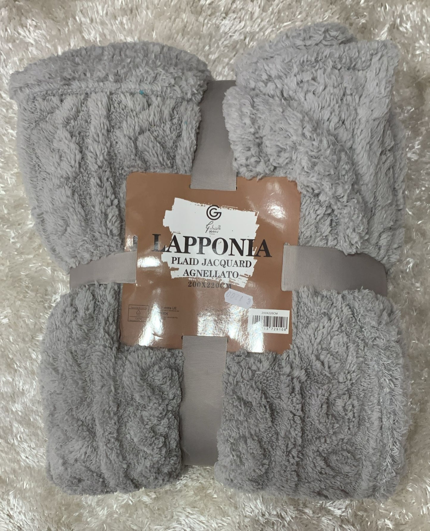 plaid LAPPONIA agnellato super soffice e caldo 200x220