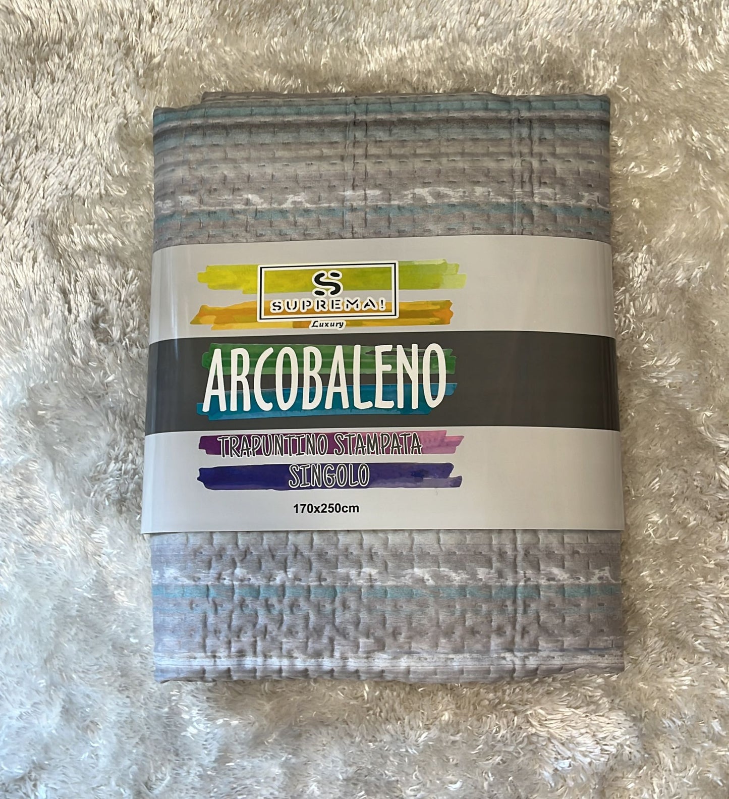Trapuntino singolo Arcobaleno 170x250cm
