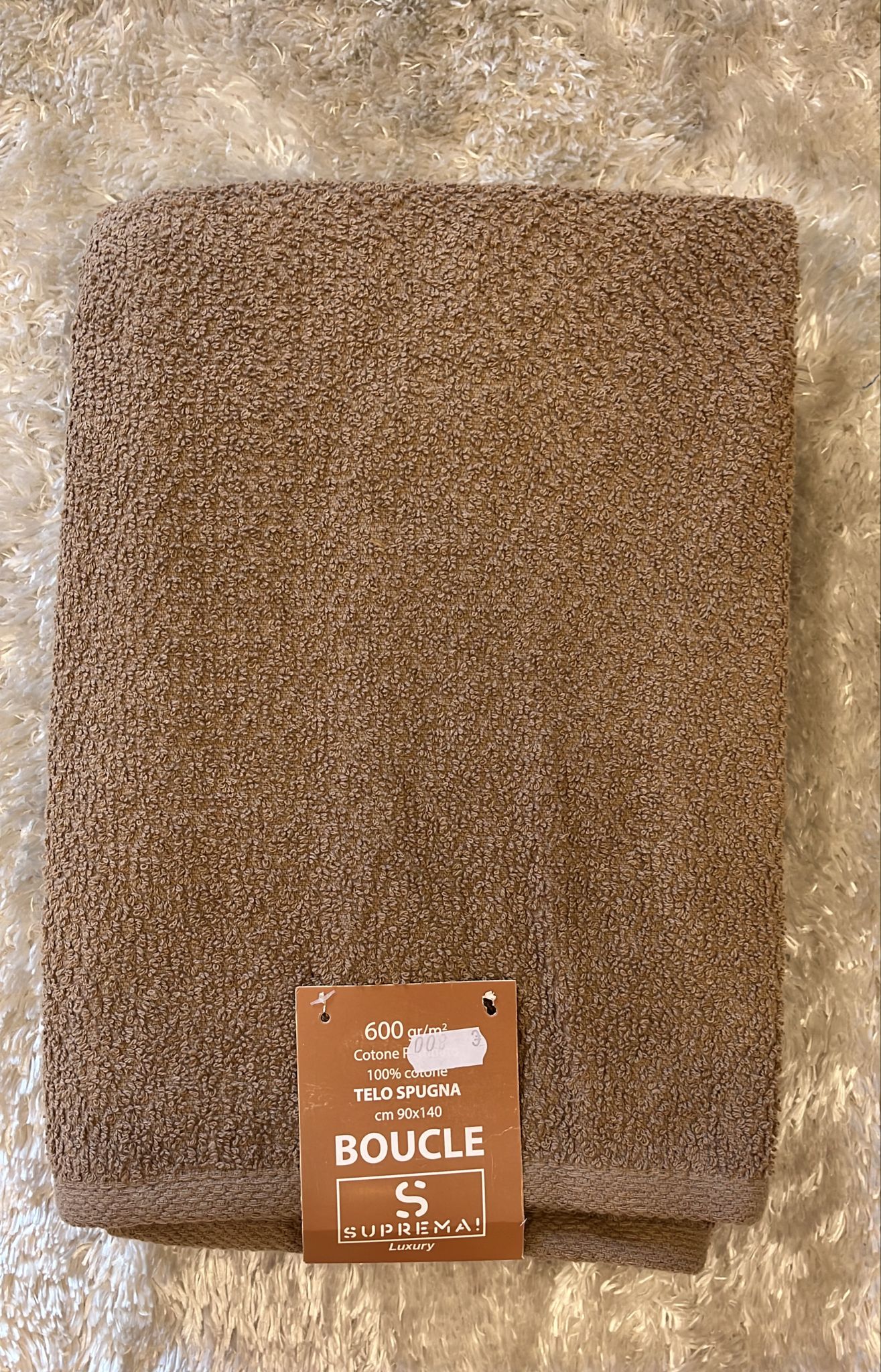 Telo doccia spugna In cotone pettinato 100% cotone 600gr 90x140