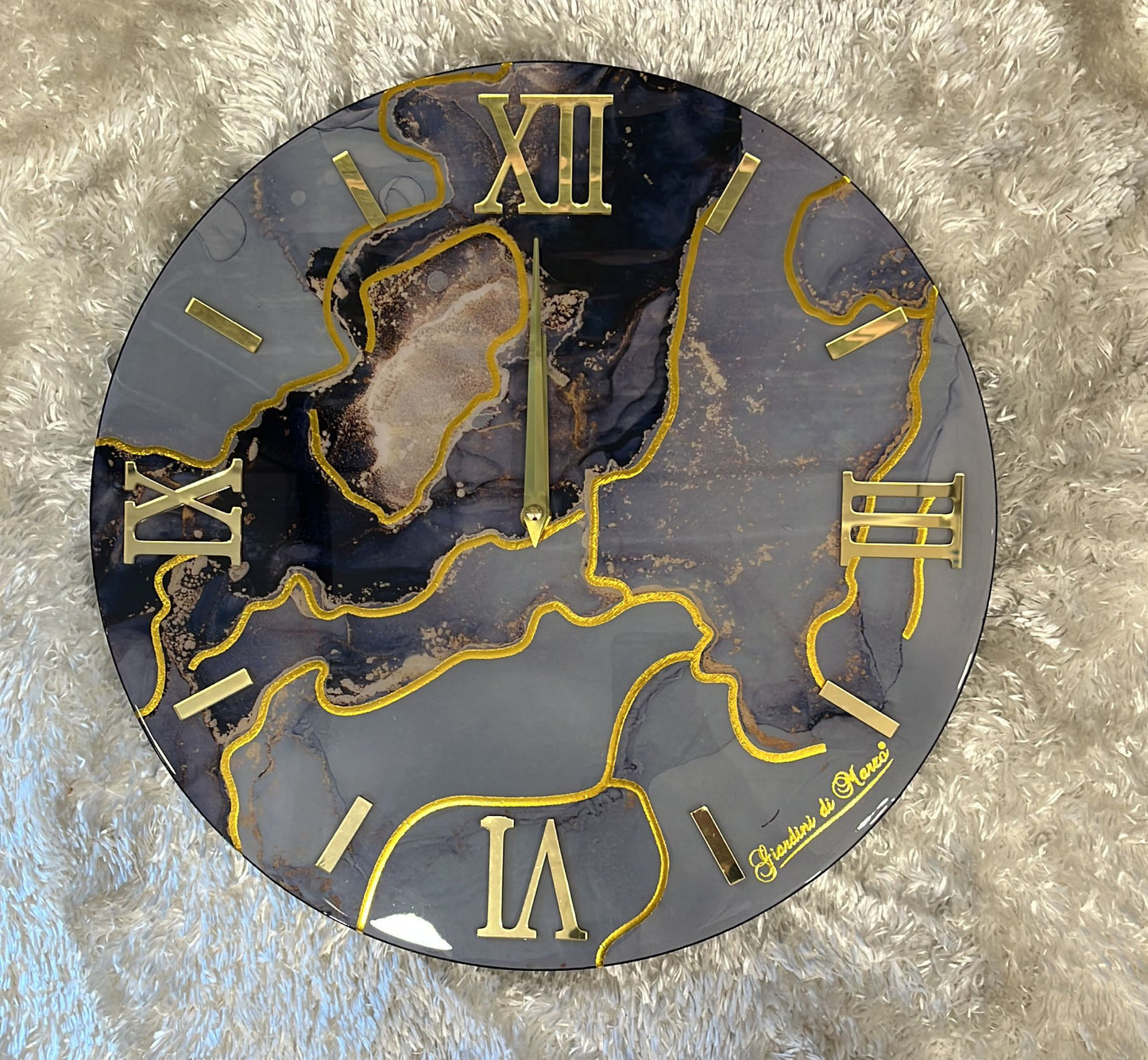 Orologio effetto marmo 40x40 cm