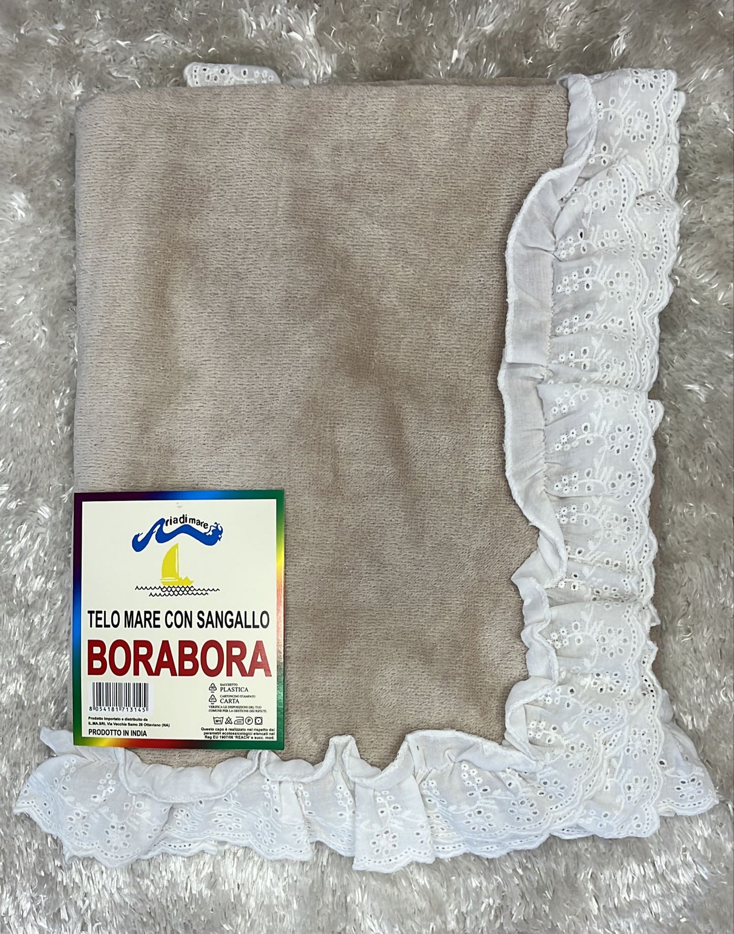 Telo mare pizzo sangallo 90x170cm
