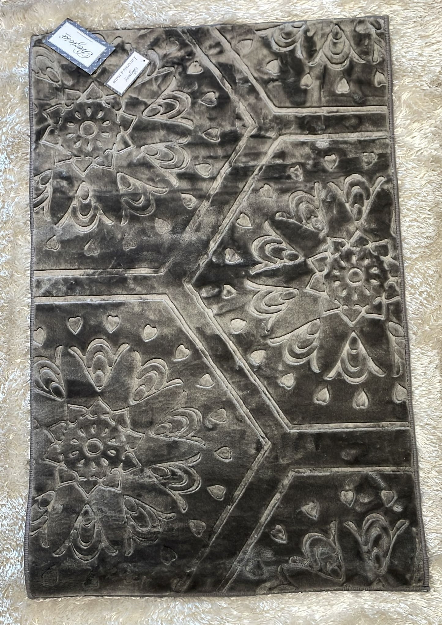 Tappeto in velluto scolpito antiscivolo misura 80x50cm