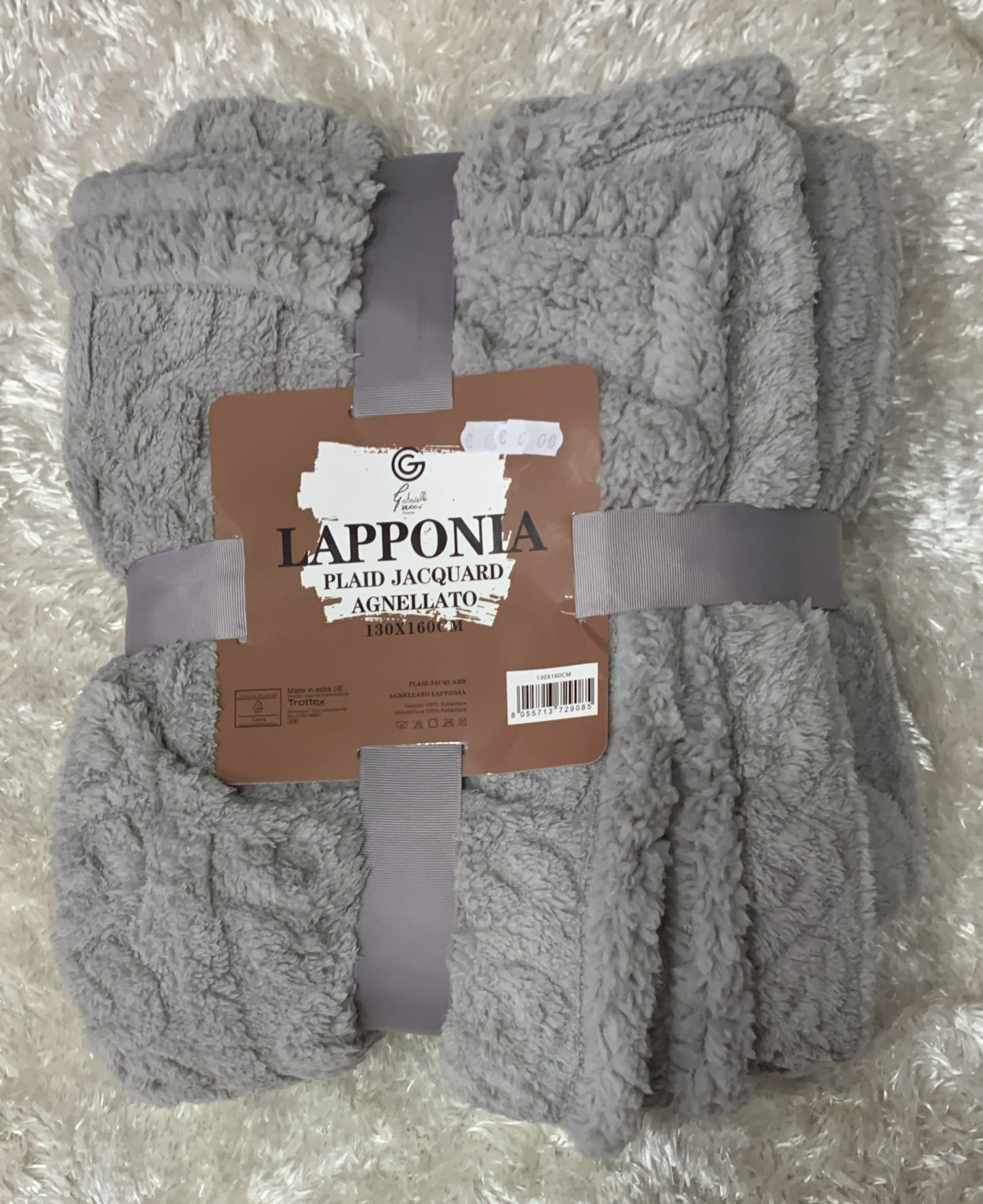 plaid LAPPONIA agnellato super soffice e caldo 130x160