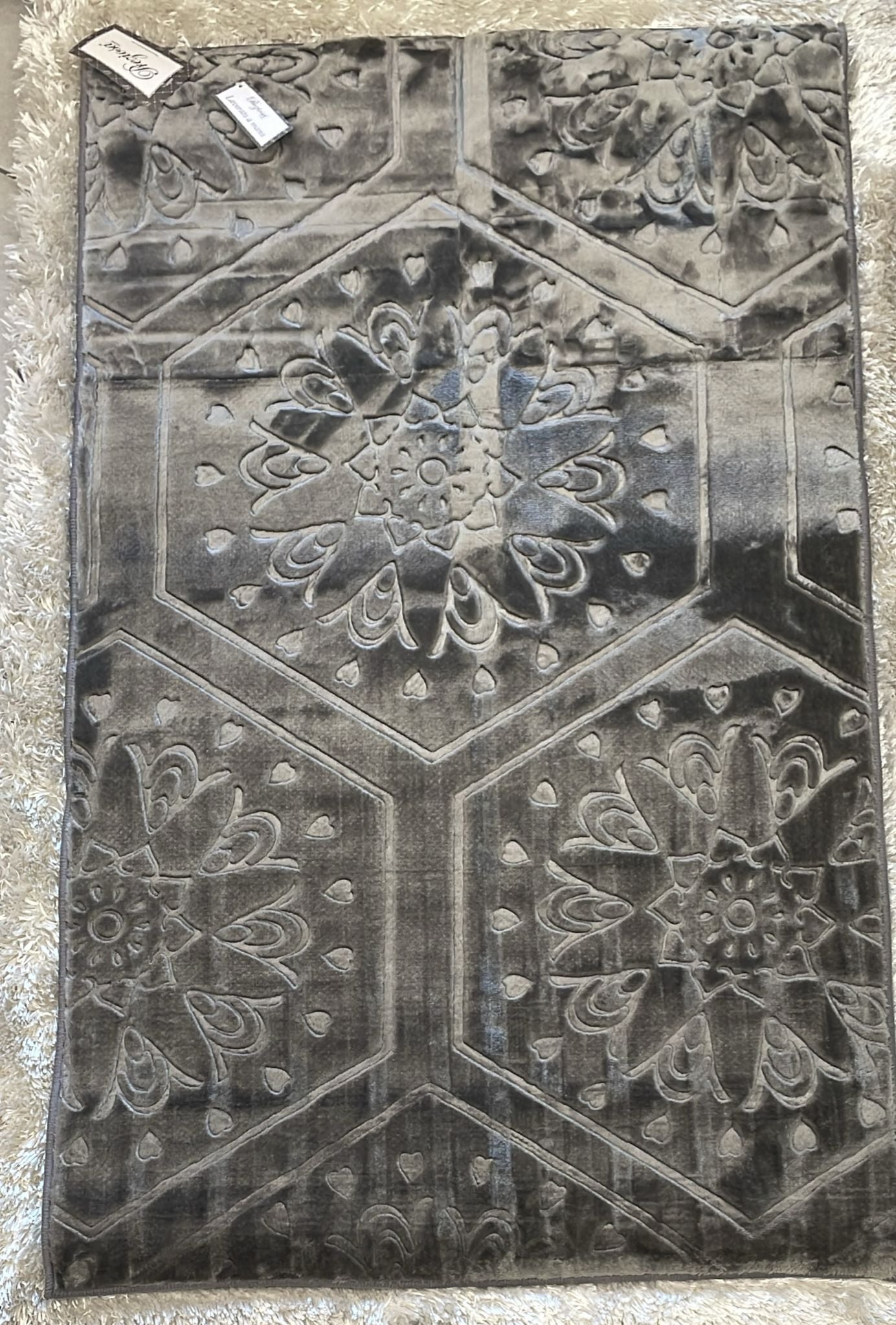 Tappeto in velluto scolpito antiscivolo misura 100x60cm