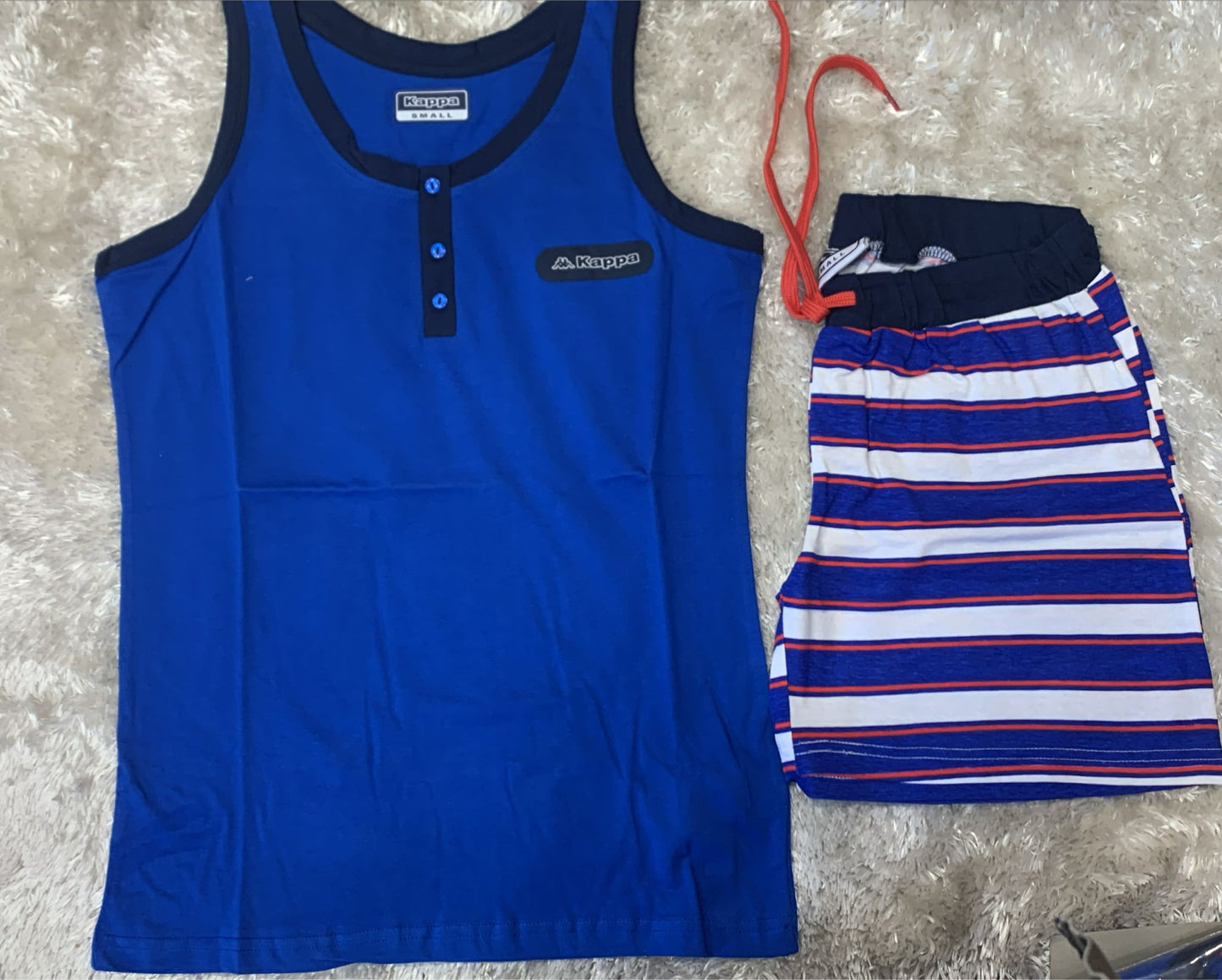 pigiama donna spalla larga e pantaloncini 100% cotone