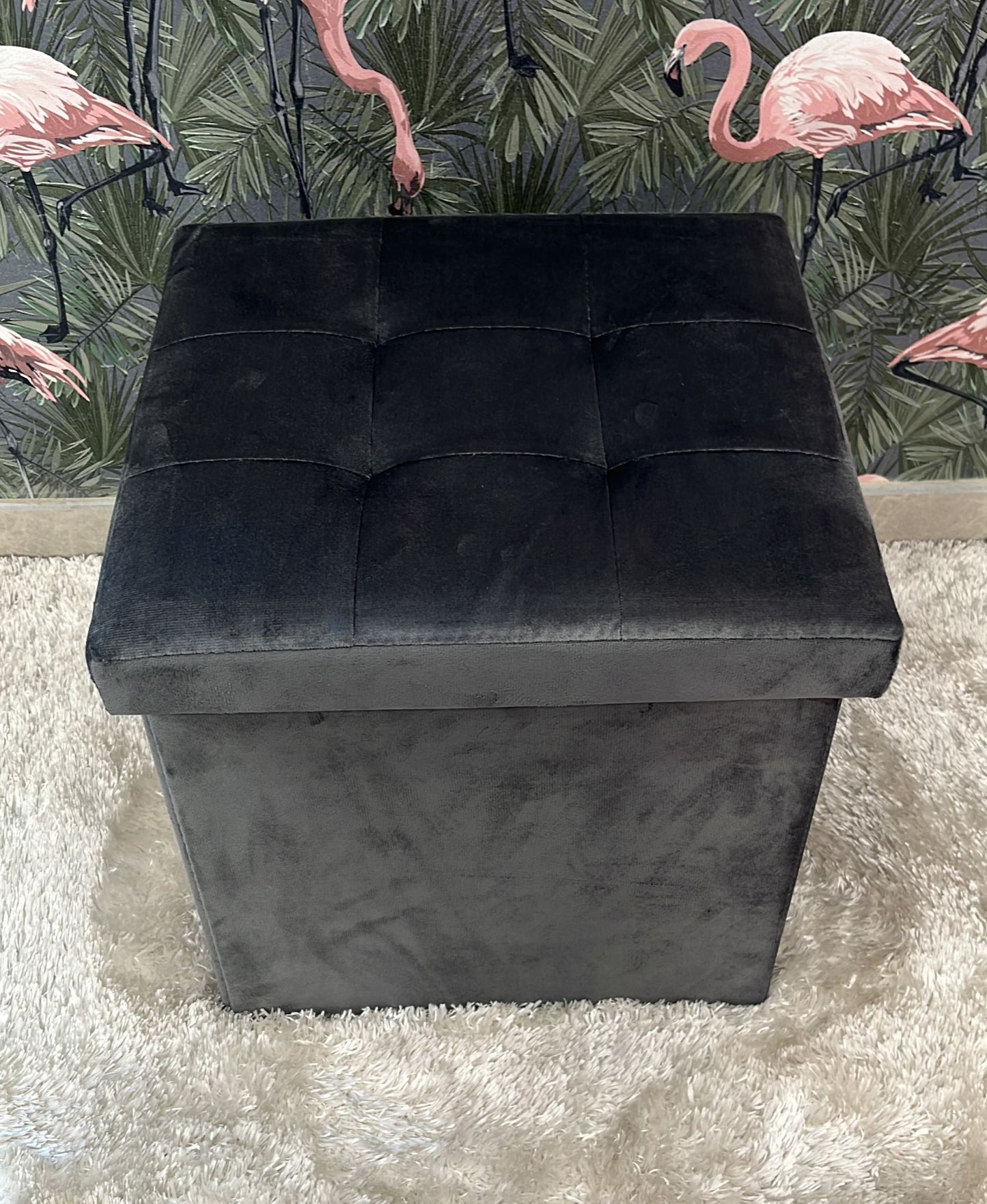 Pouf capiente, pieghevole resistente quadrato Altezza 38 Larghezza 38