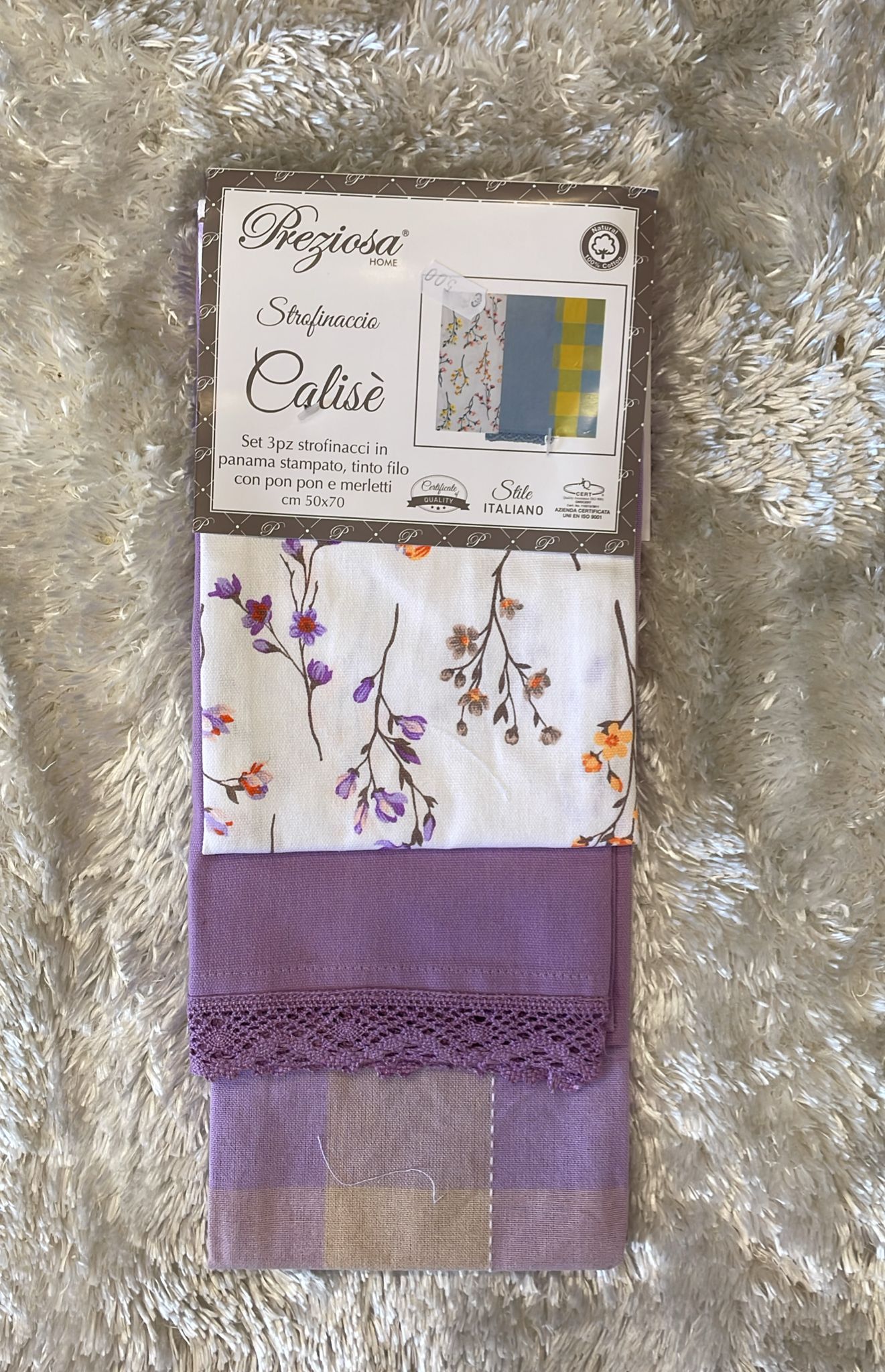 Set 3 strofinacci in cotone 50x70cm