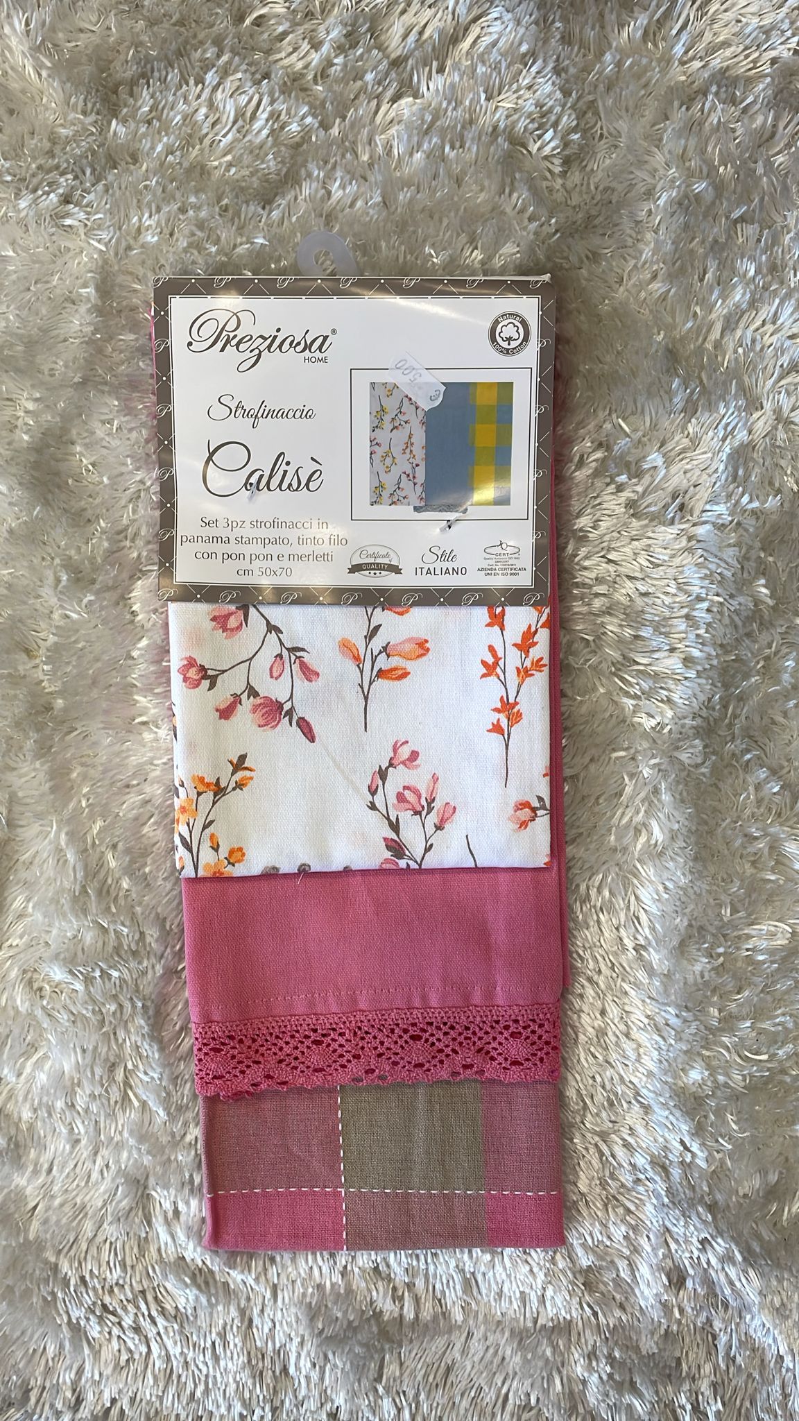 Set 3 strofinacci in cotone 50x70cm