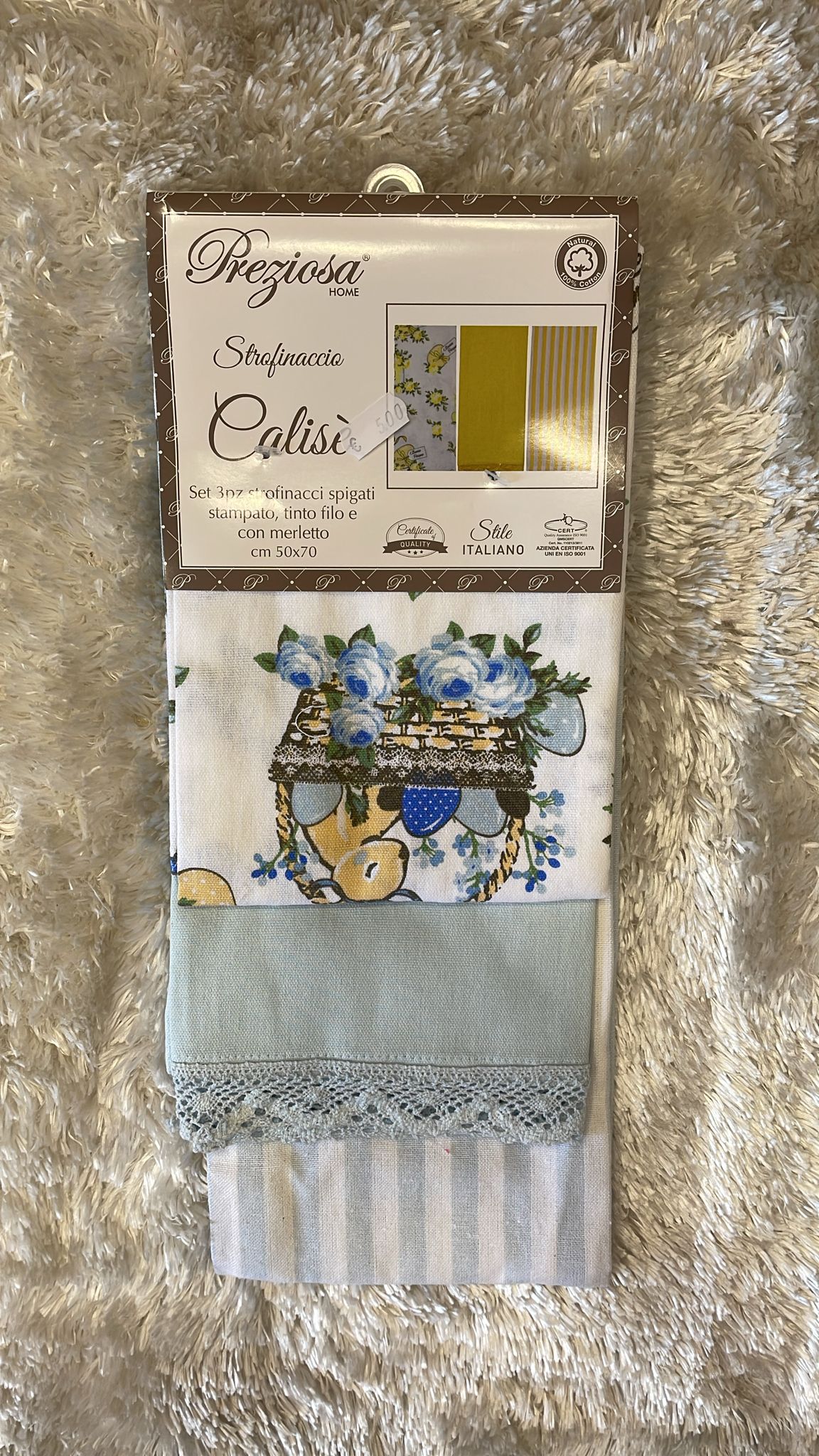 Set 3 strofinacci in cotone 50x70cm
