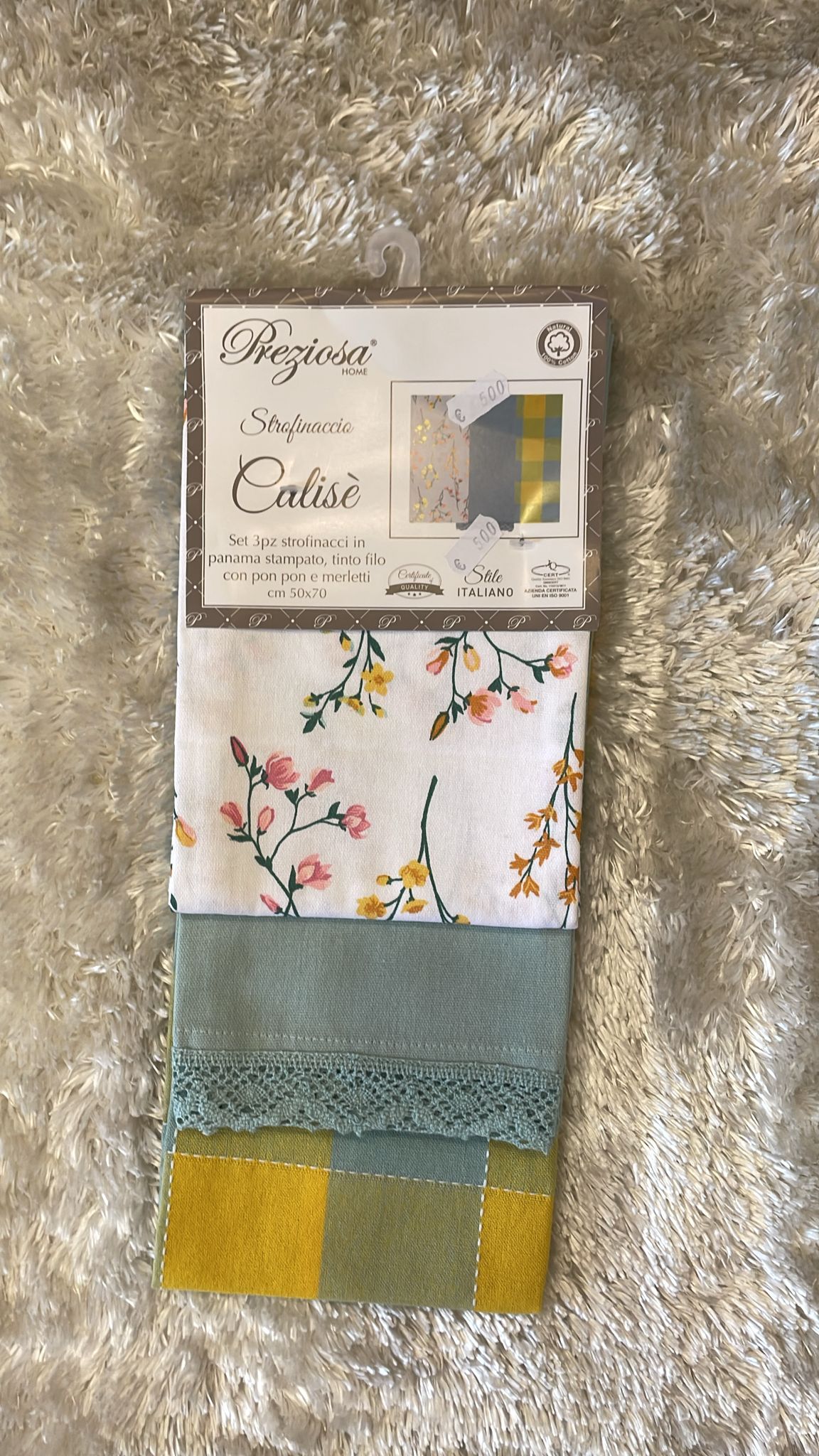 Set 3 strofinacci in cotone 50x70cm