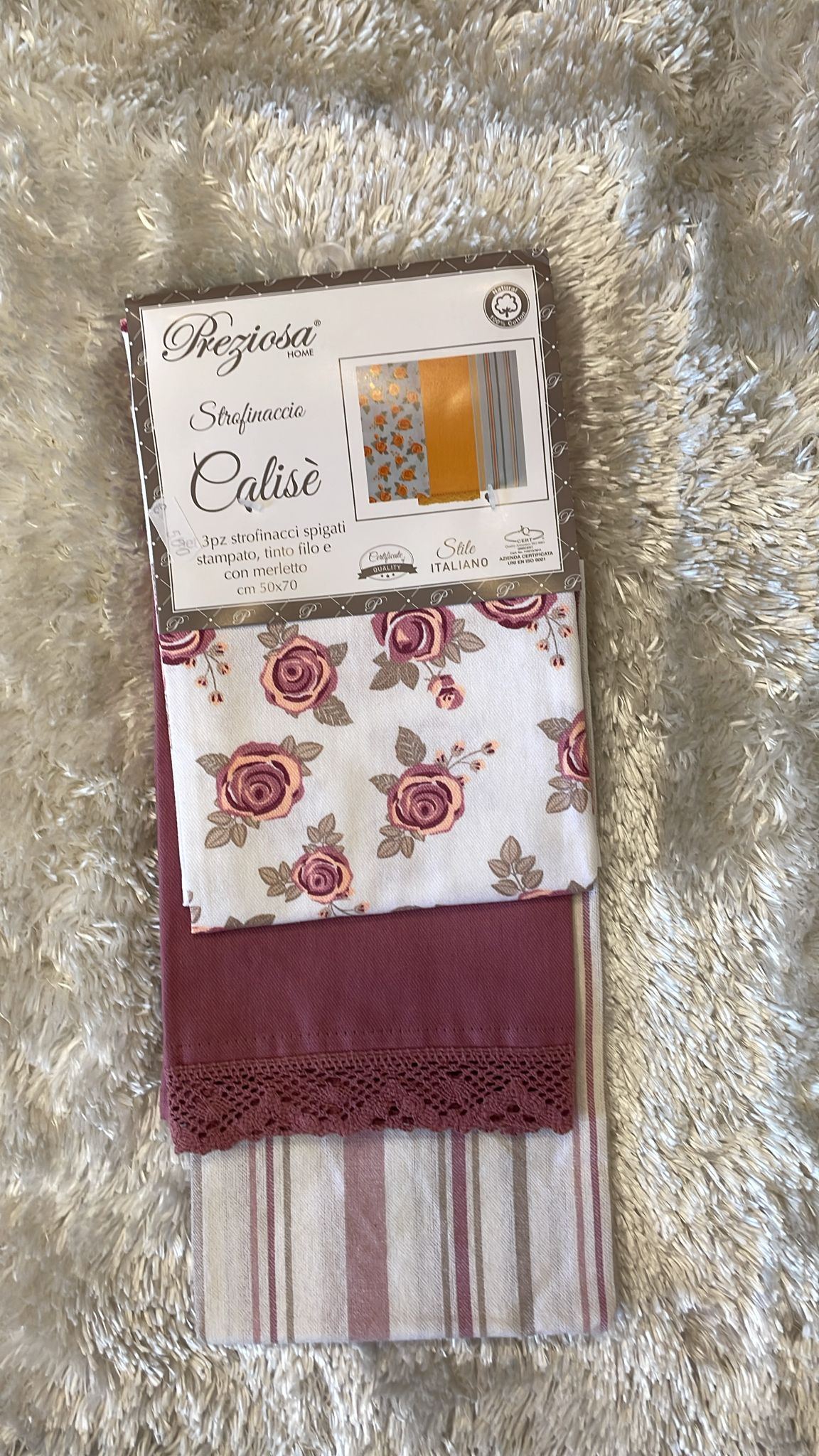 Set 3 strofinacci in cotone 50x70cm