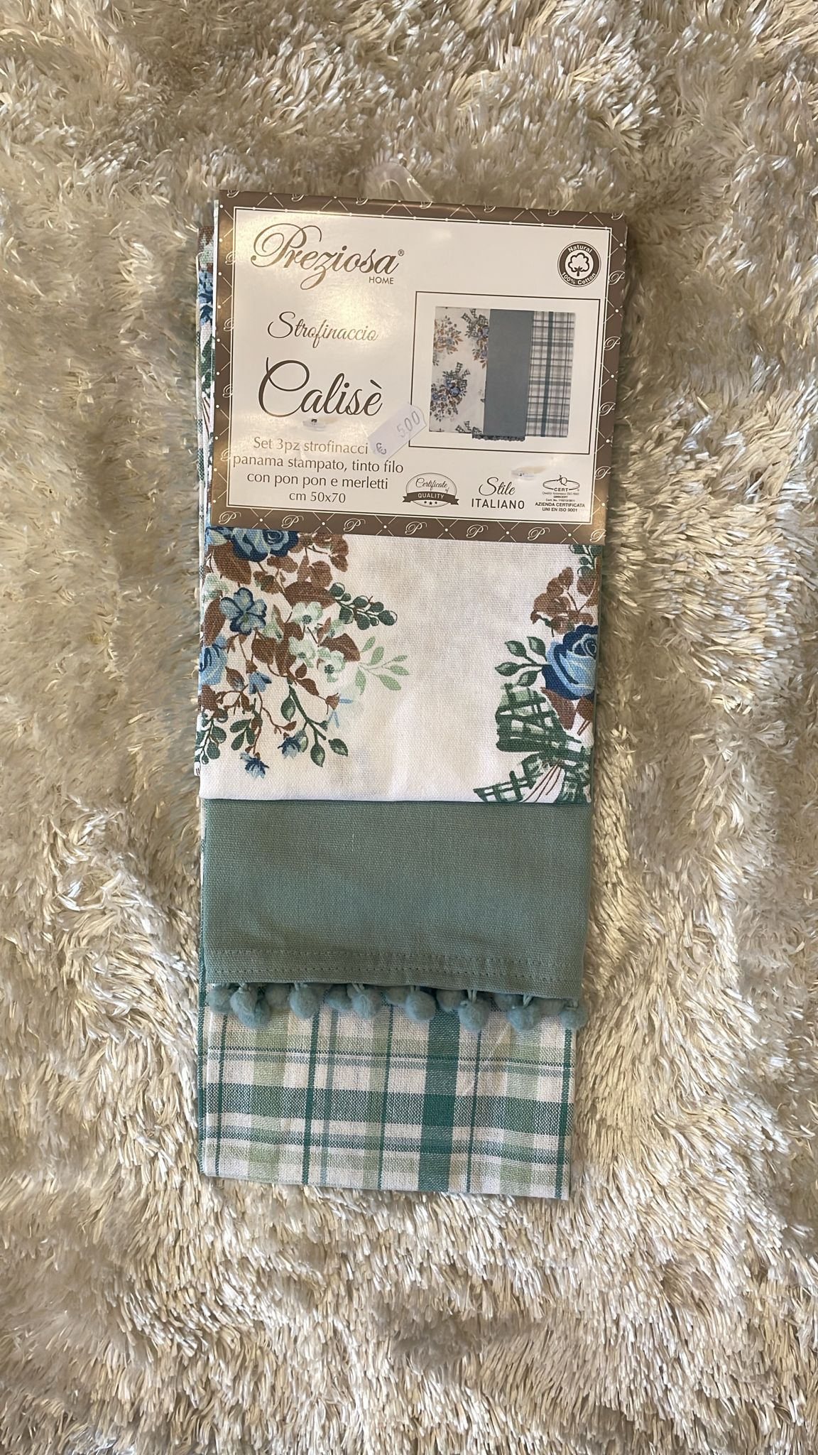 Set 3 strofinacci in cotone 50x70cm