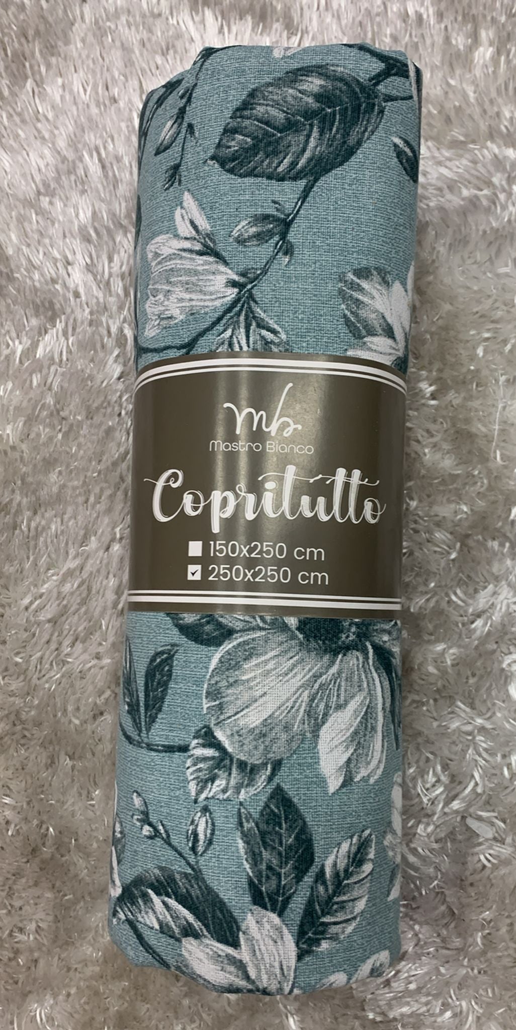 copritutto in cotone fantasia fiori misura 250x250cm