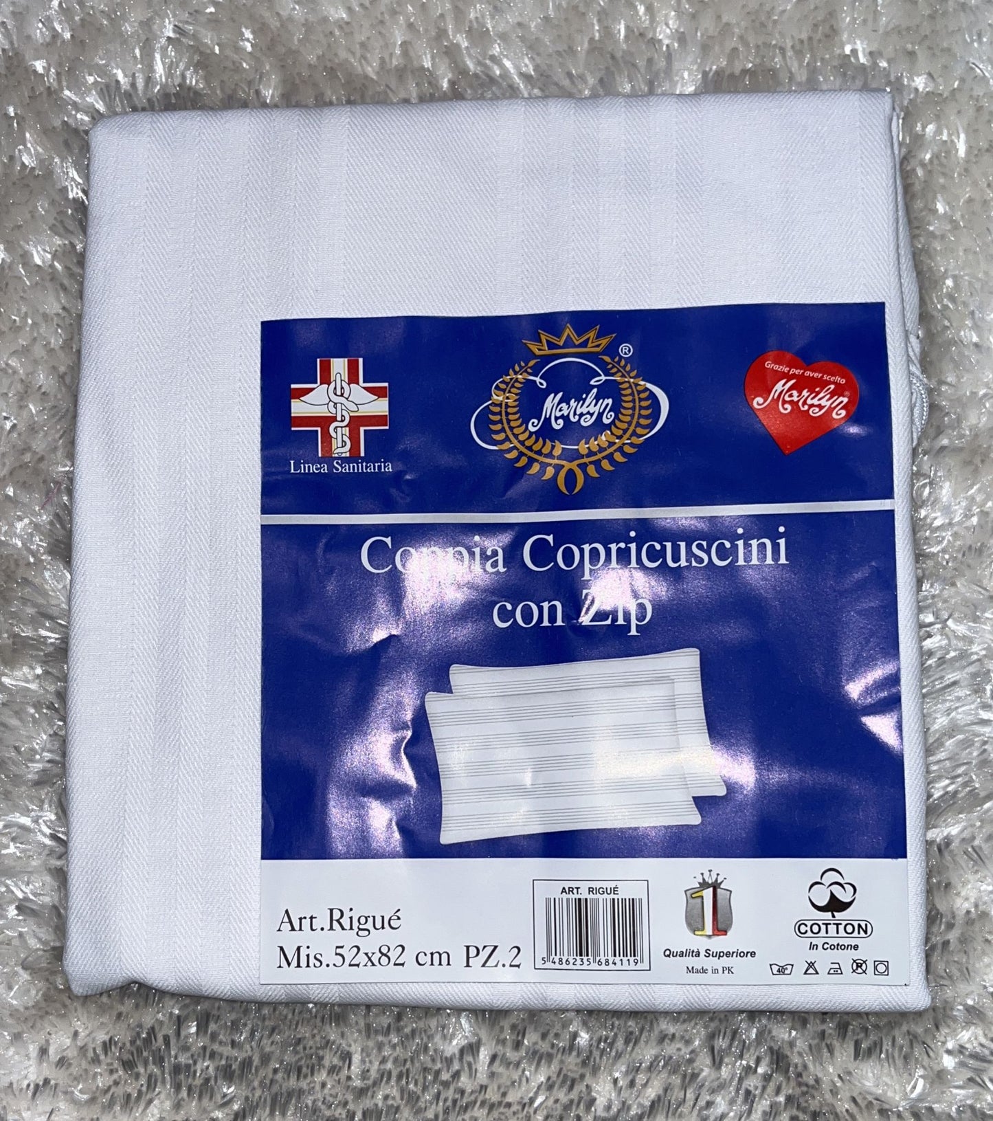 Coppia copricuscino con zip 52x82