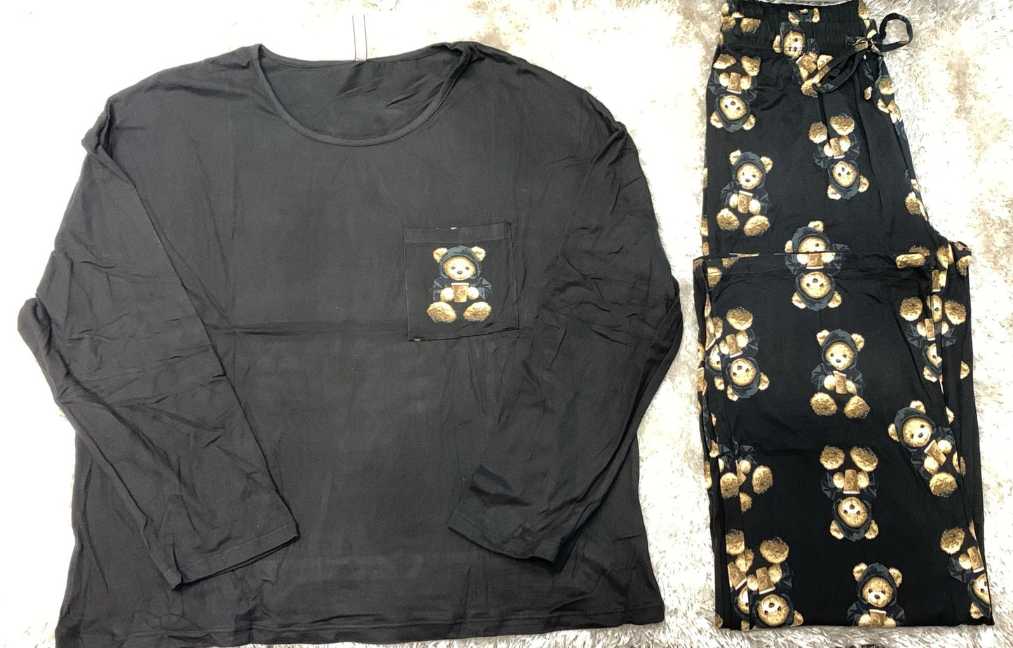 Pigiama donna fantasia teddy in cotone elasticizzato con taschino lato cuore super comodo per la sua vestibilita ( l'articolo non può essere cambiato )