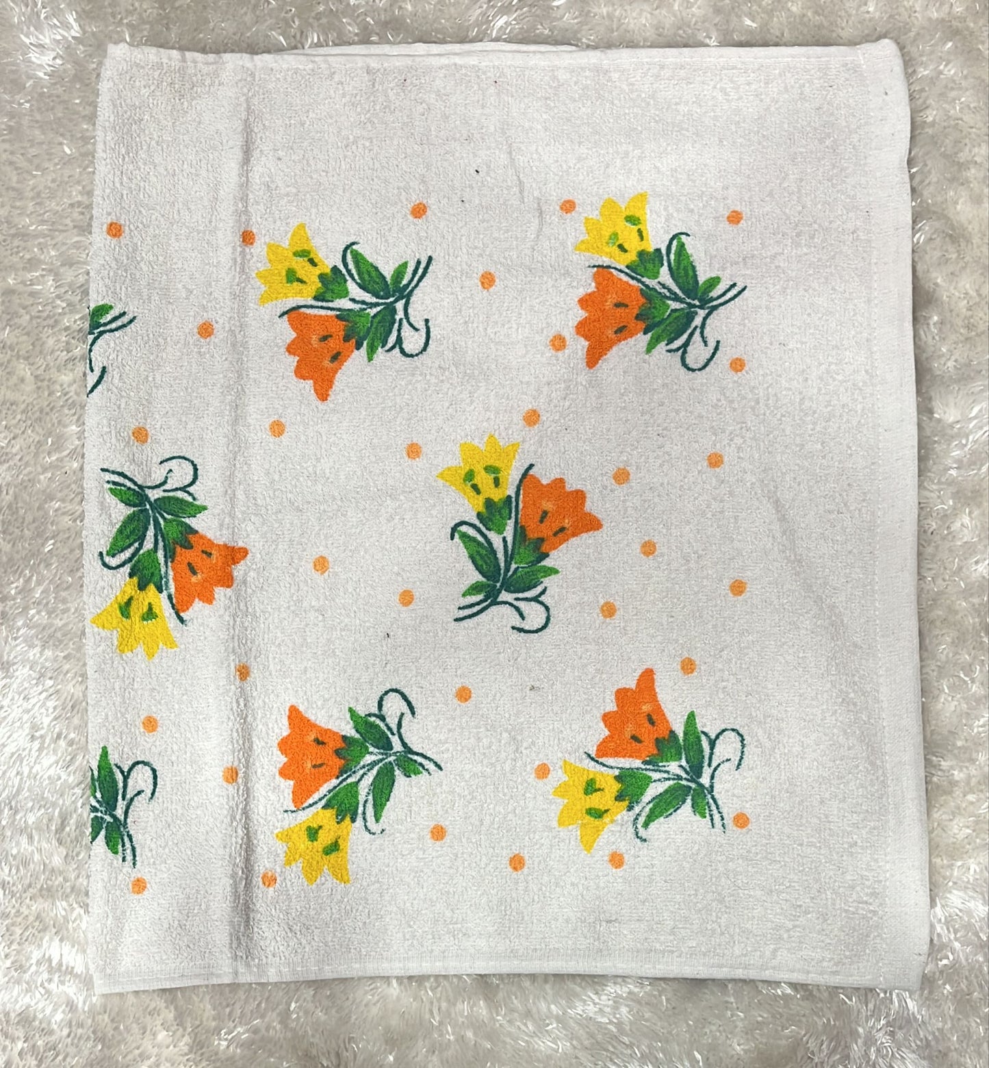 Asciugamano viso fantasia fiori misura 89x50 cm