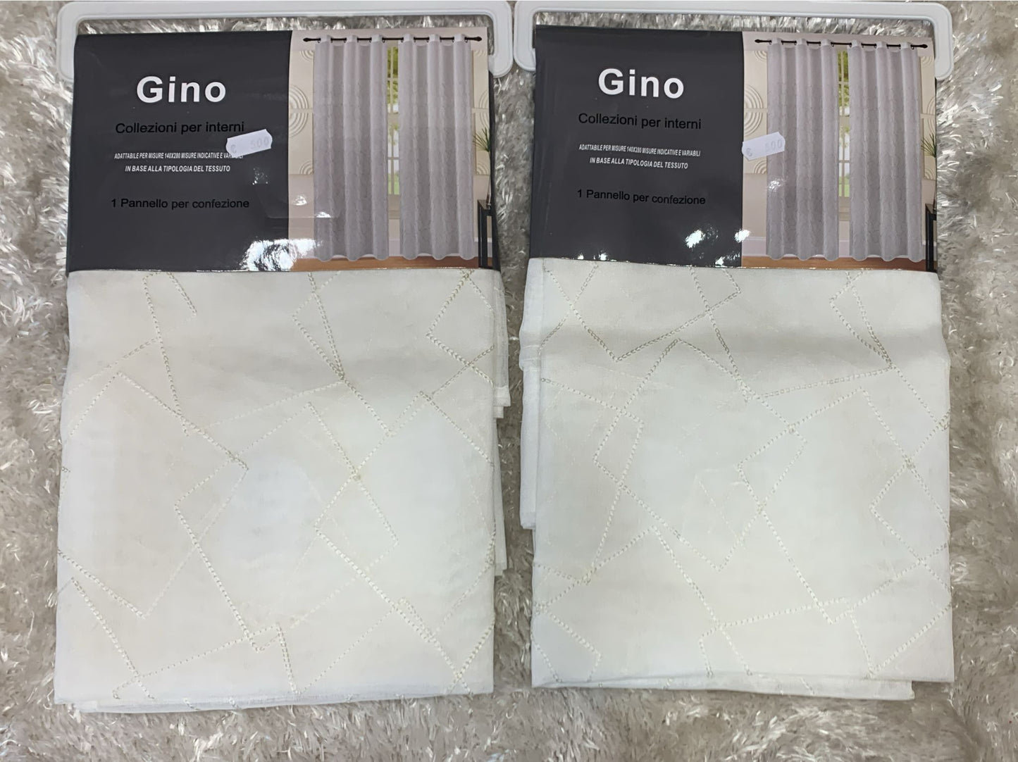 coppia di tende gino per interni velate 140x280cm