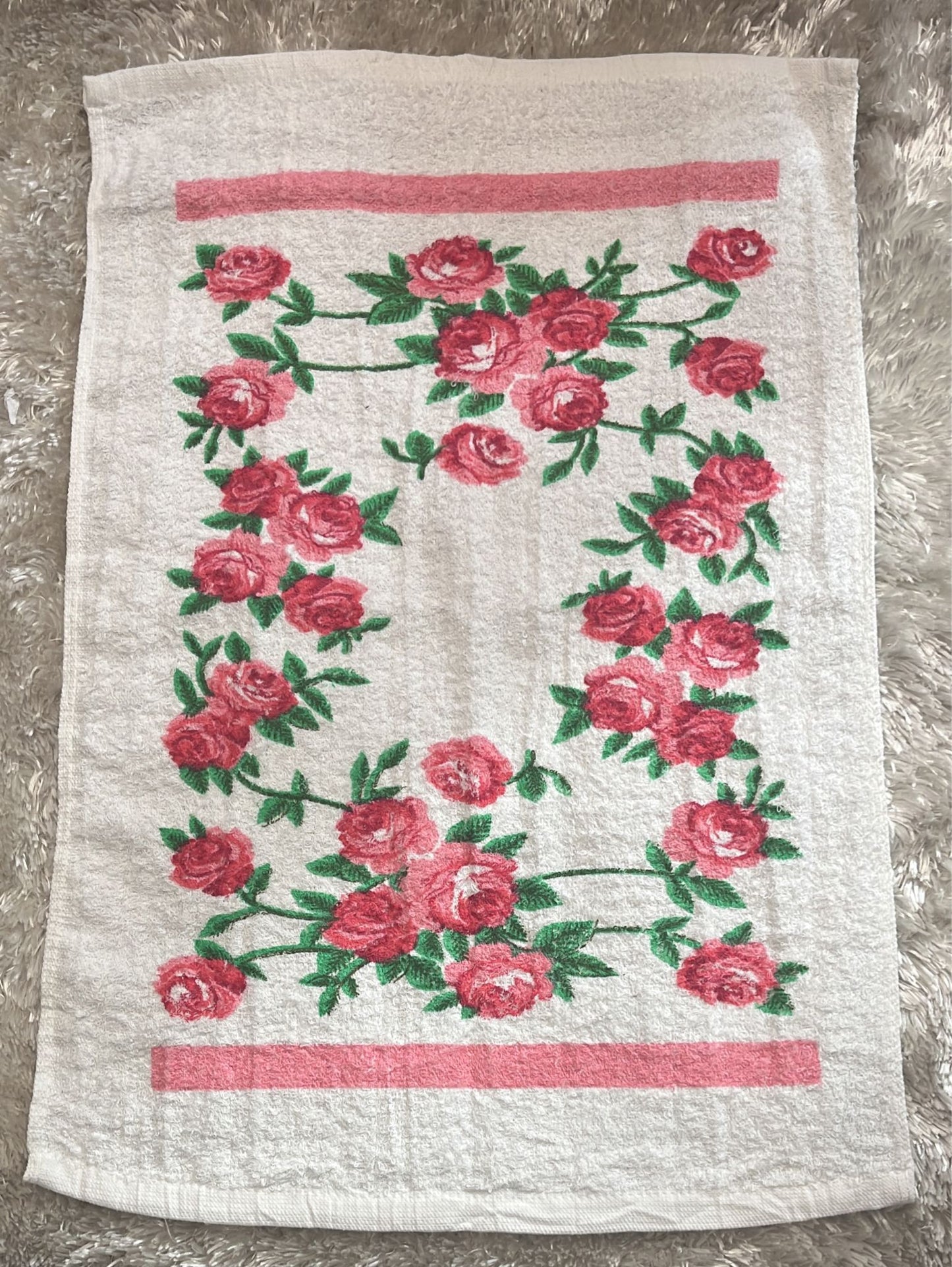 Asciugamano spugna ospite 60x40 Fantasie rose