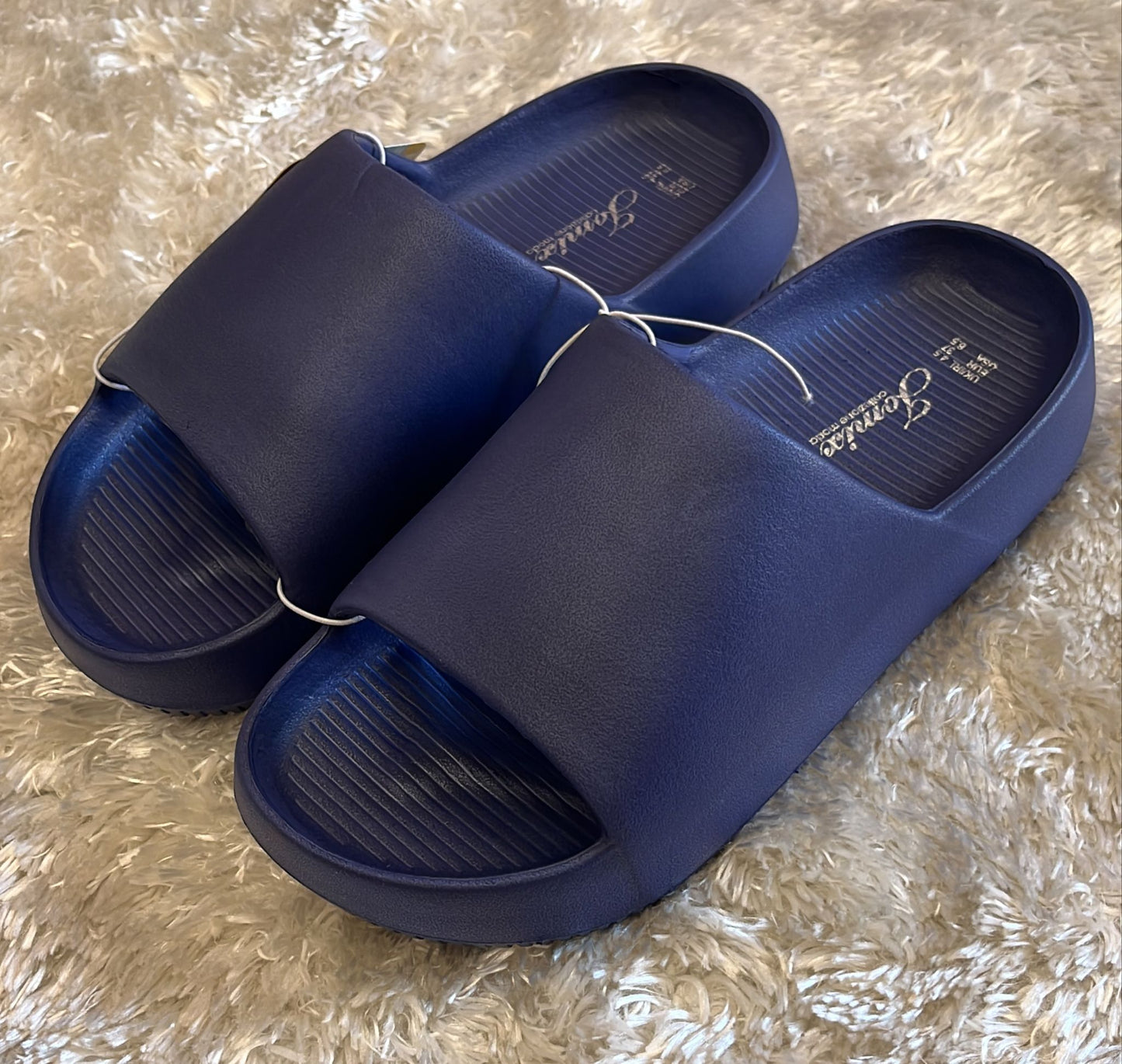 Ciabatte con gomma alte con fascia doppia