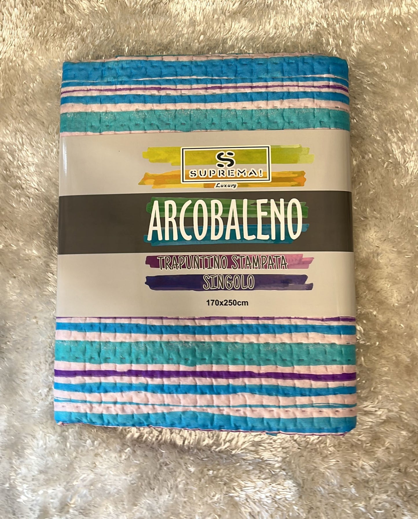 Trapuntino singolo Arcobaleno 170x250cm