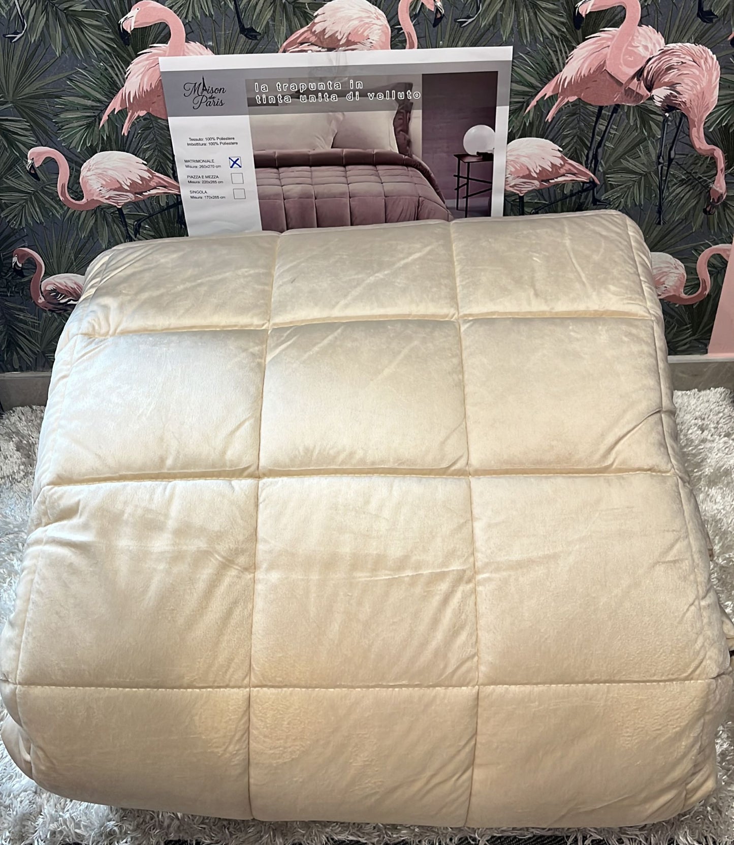 trapunta matrimoniale in velluto 260x270 cm super calda e super morbida freddo non ti temo