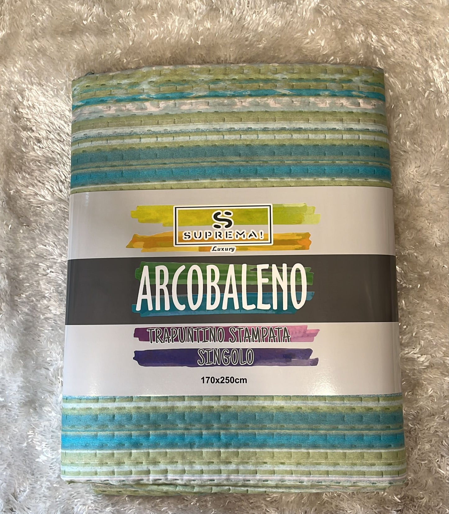 Trapuntino singolo Arcobaleno 170x250cm