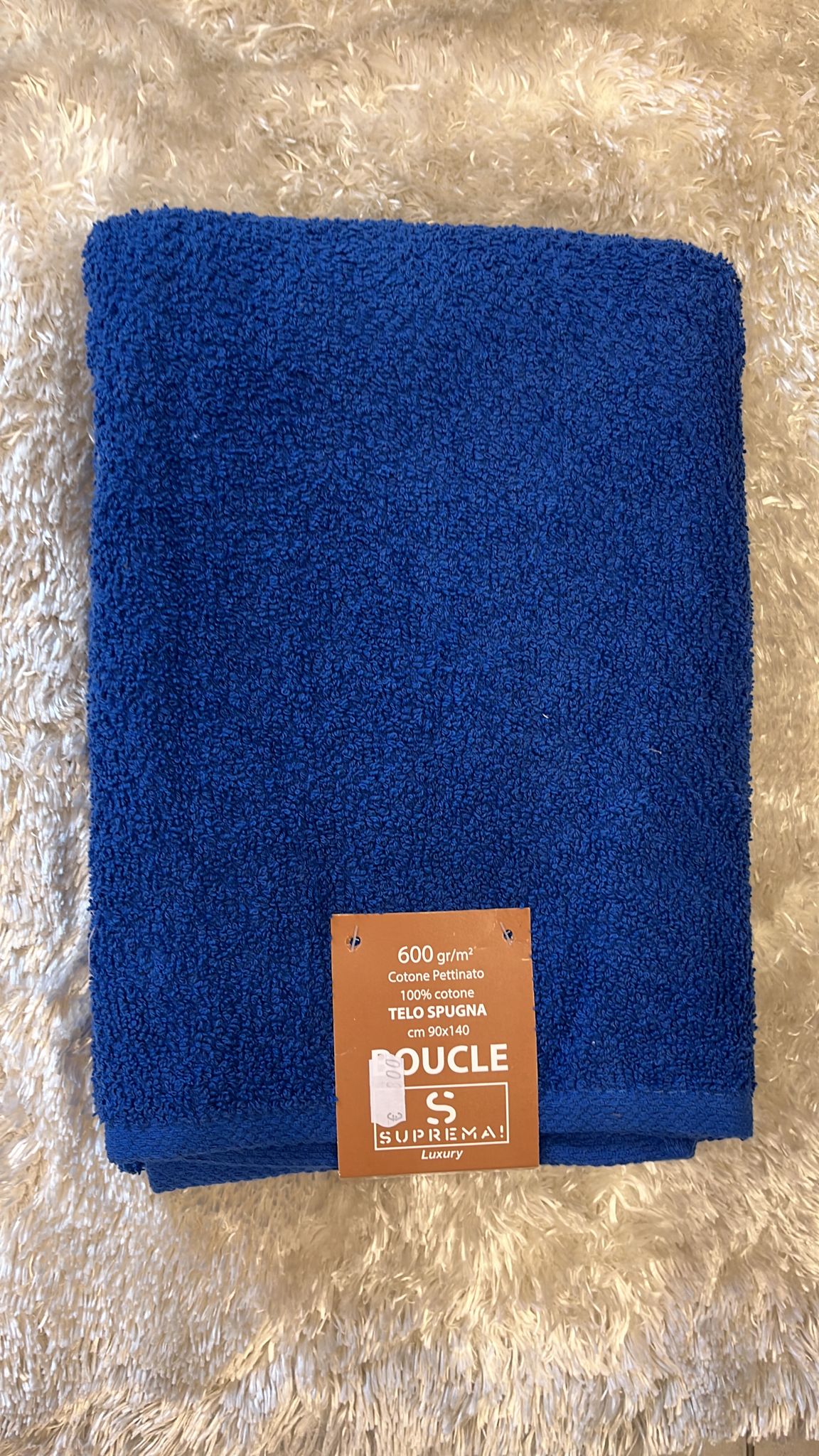 Telo doccia spugna In cotone pettinato 100% cotone 600gr 90x140