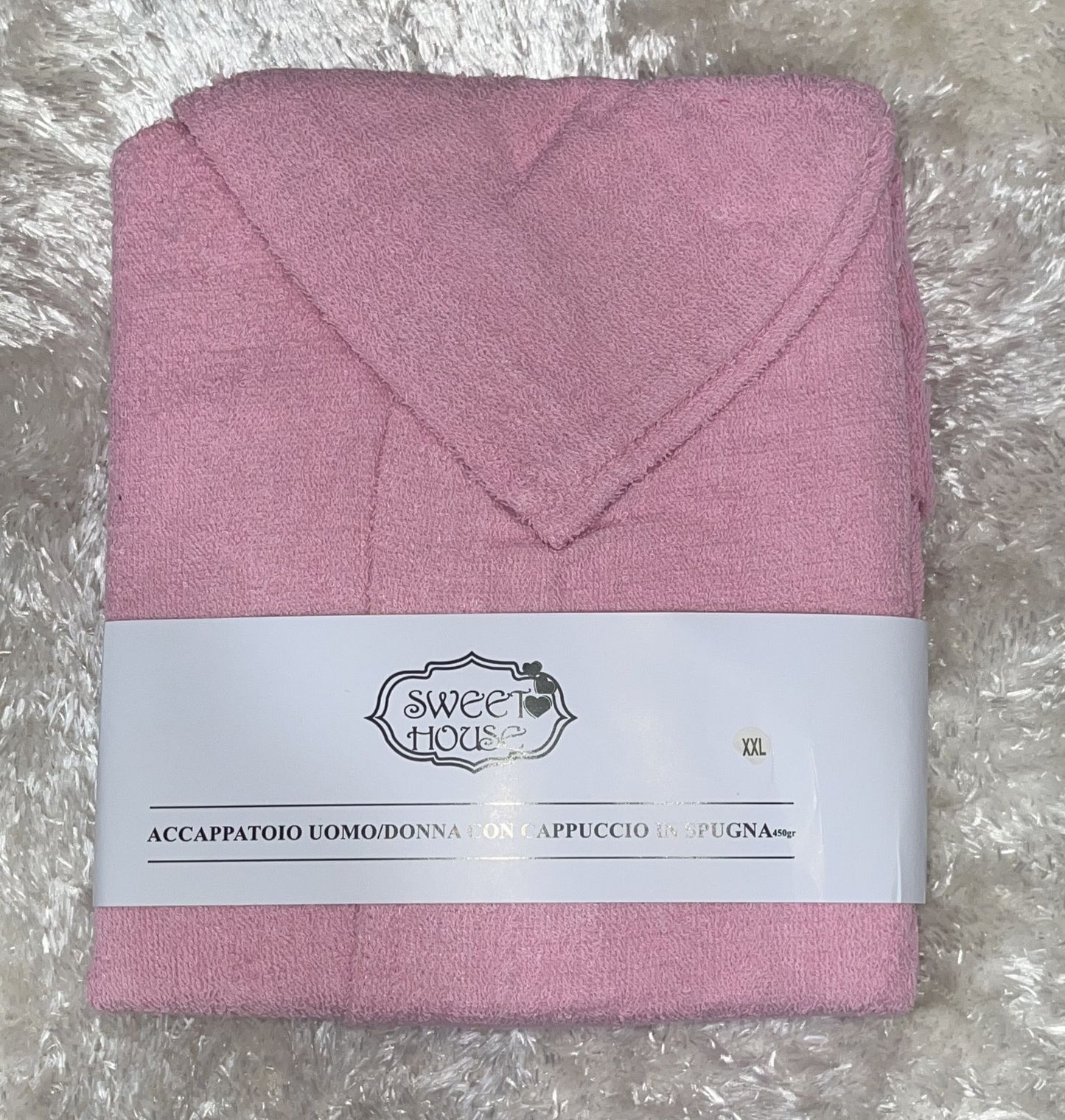 Accappatoio donna spugna con cappuccio e cinta