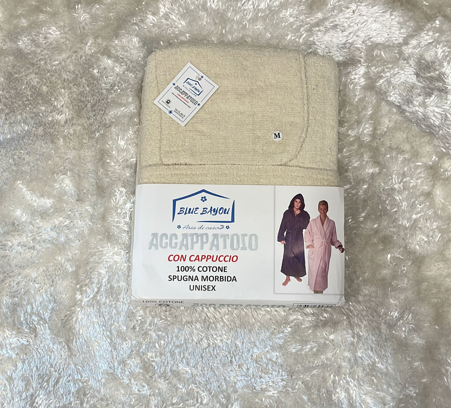 Accappatoio 100% cotone in spugna morbida unisex
