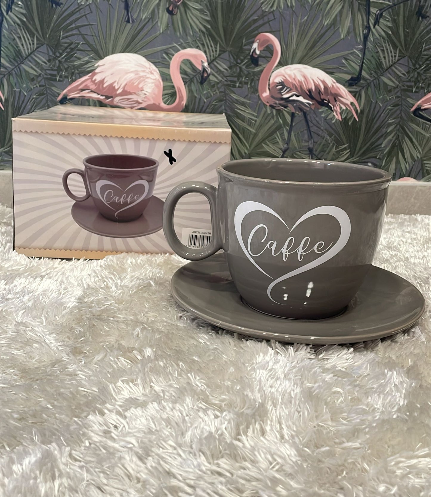 Tazzone più piattino Fantasia caffè