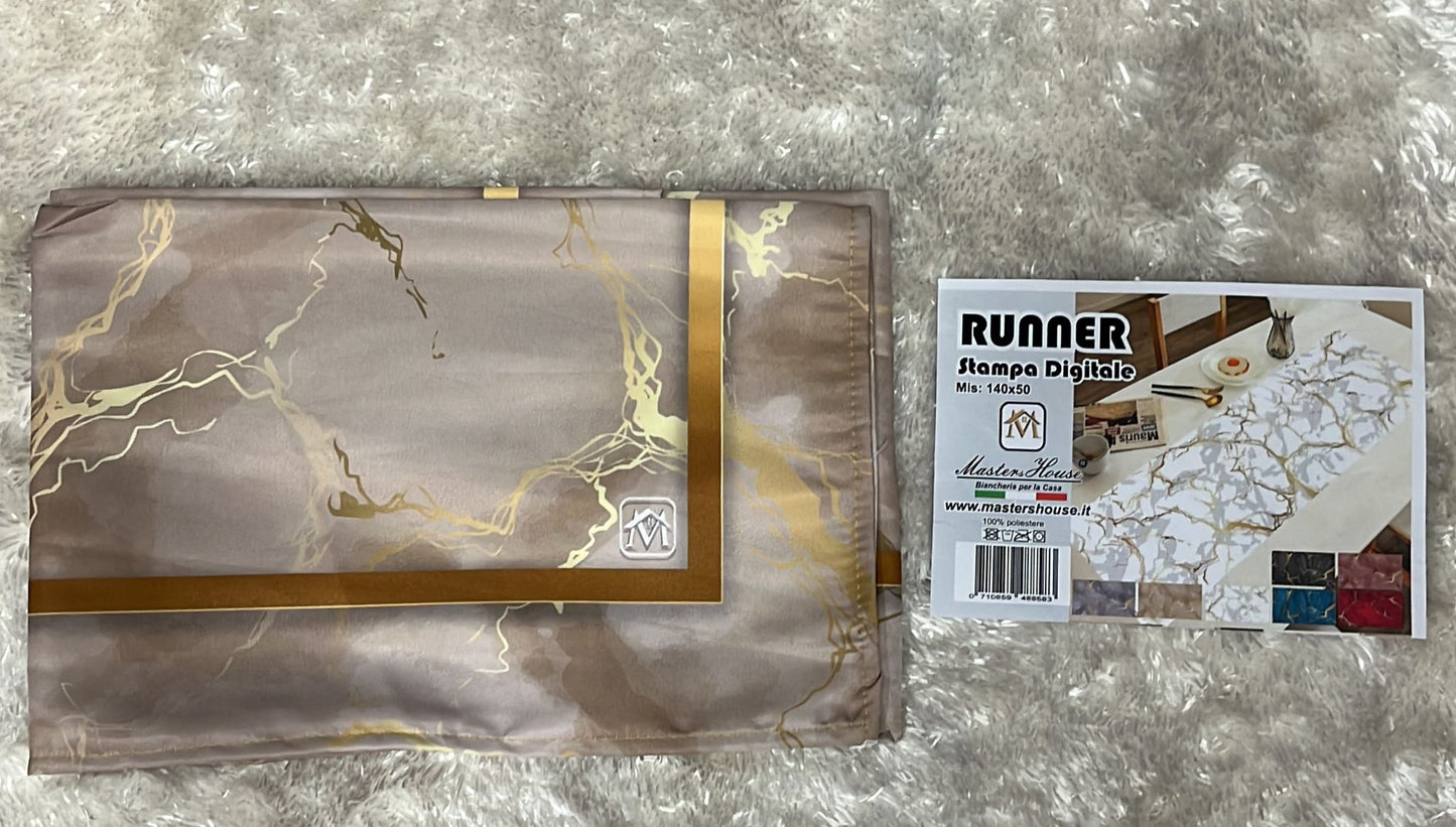 Runner effetto marmo 140x50cm