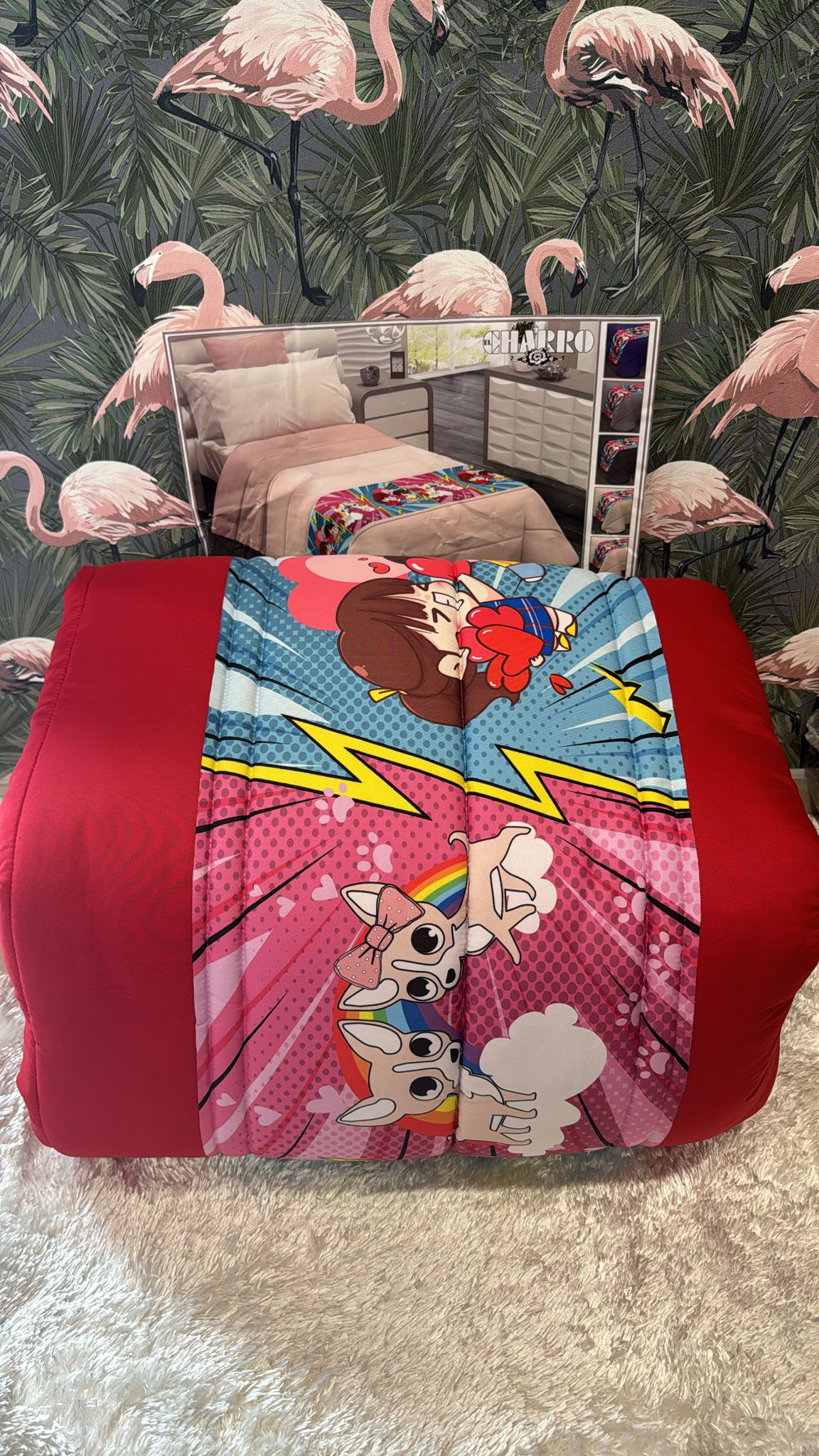 Trapunta singola Ispirato a Me Contro Te Morbida e calda Colore rosso