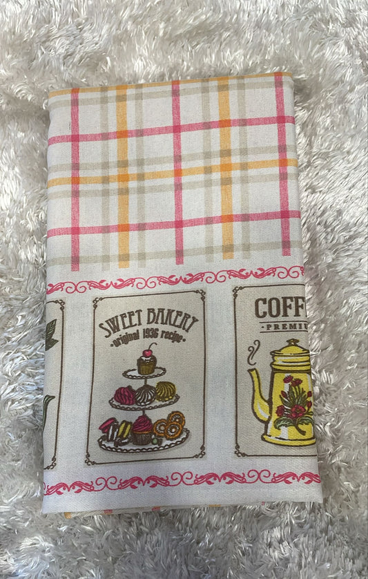 ovaglia in cotone stampata  130x240 x12posti