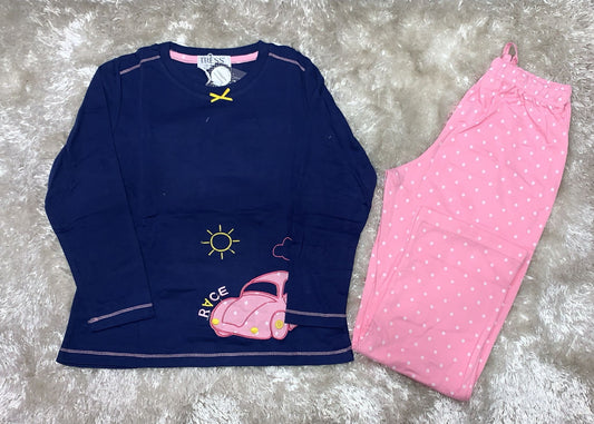 pigiama bimba in cotone  fantasia macchinina