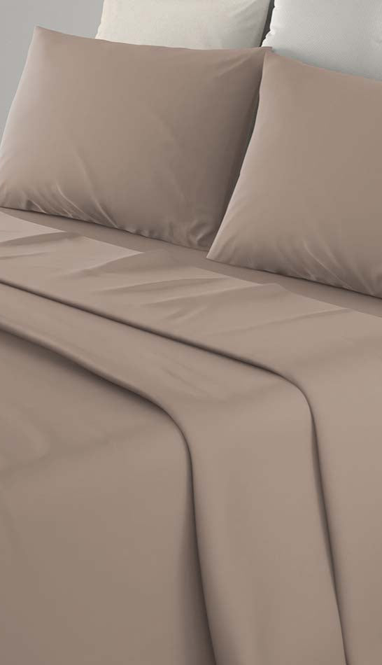 Completo letto singolo  tinta unita in puro cotone  lenzuolo sopra 150x290 cm lenzuolo sotto con angoli maxi 90x200 federa 50x80